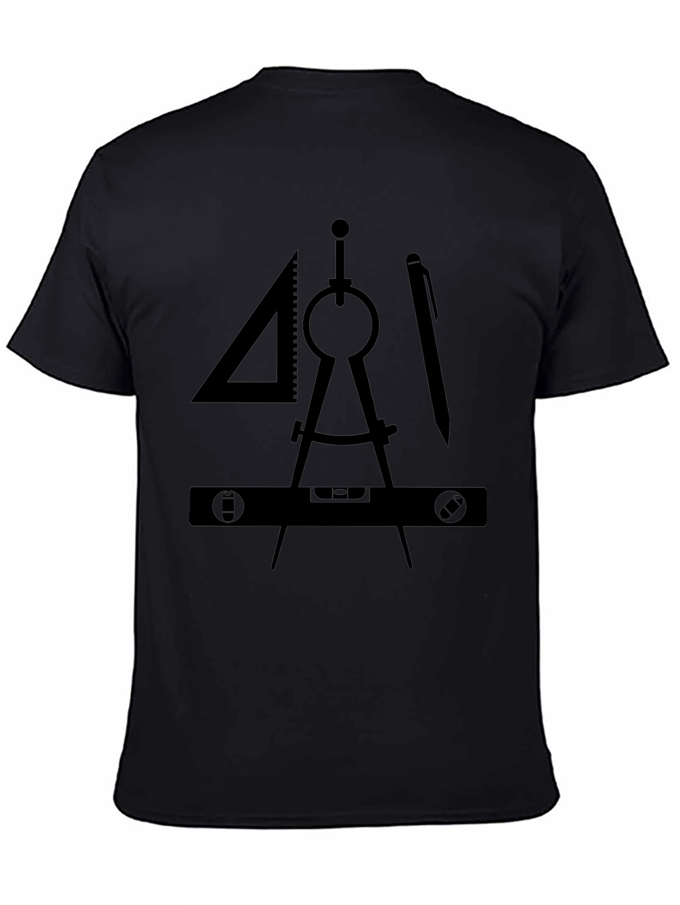Architect Drafting Tools Graphic Tee - Black