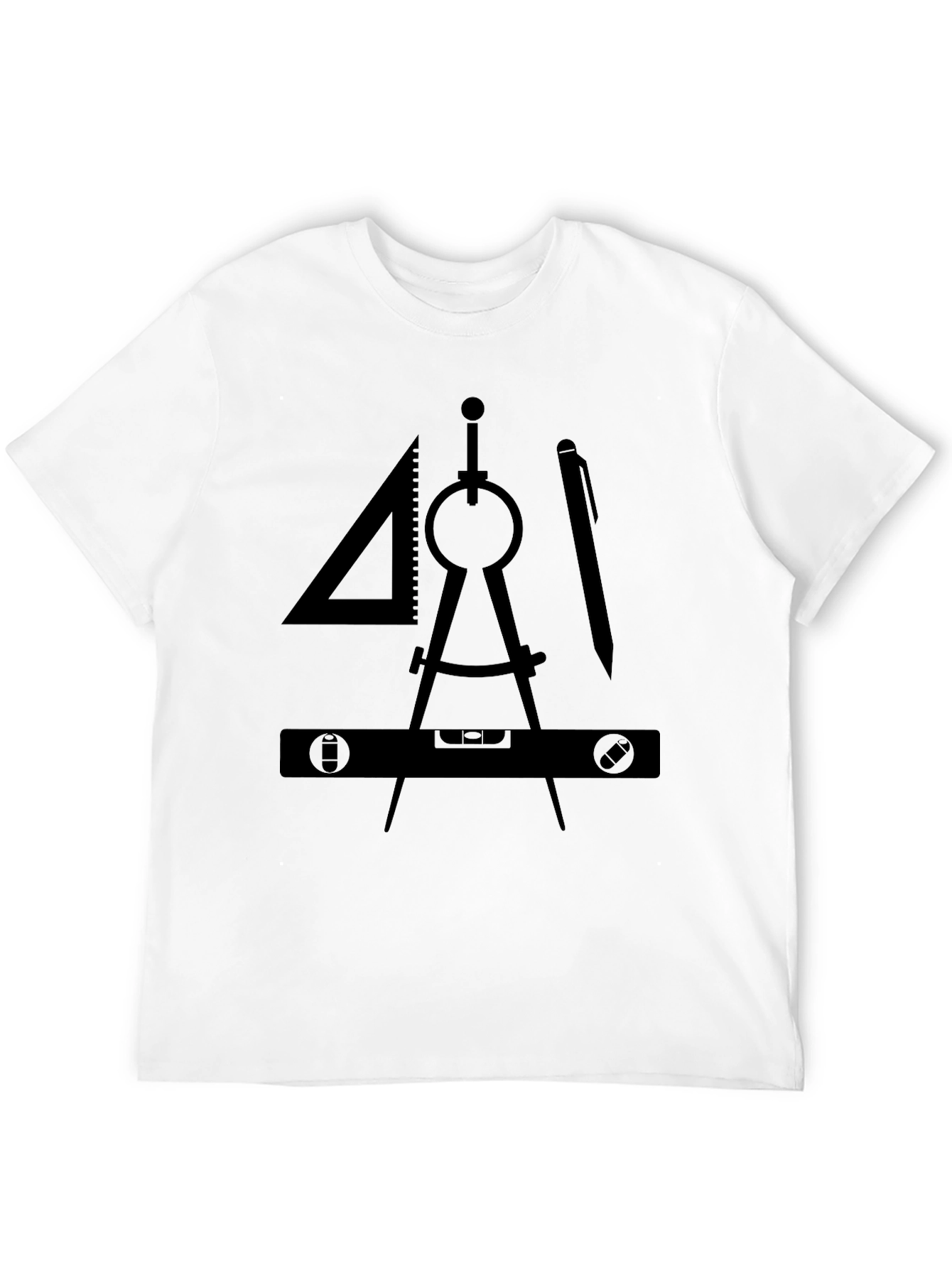 Architect Drafting Tools Graphic Tee - Black
