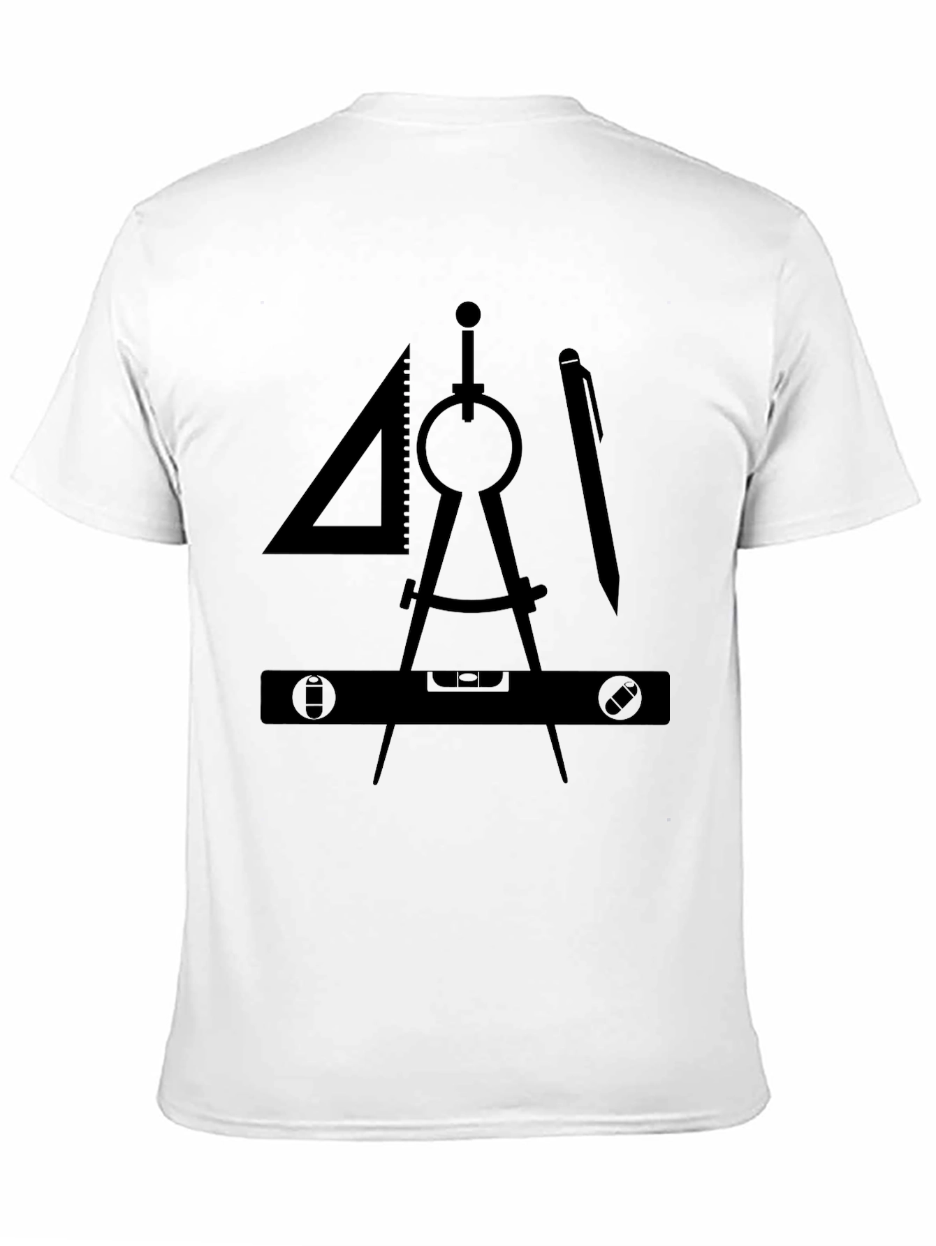 Architect Drafting Tools Graphic Tee - Black