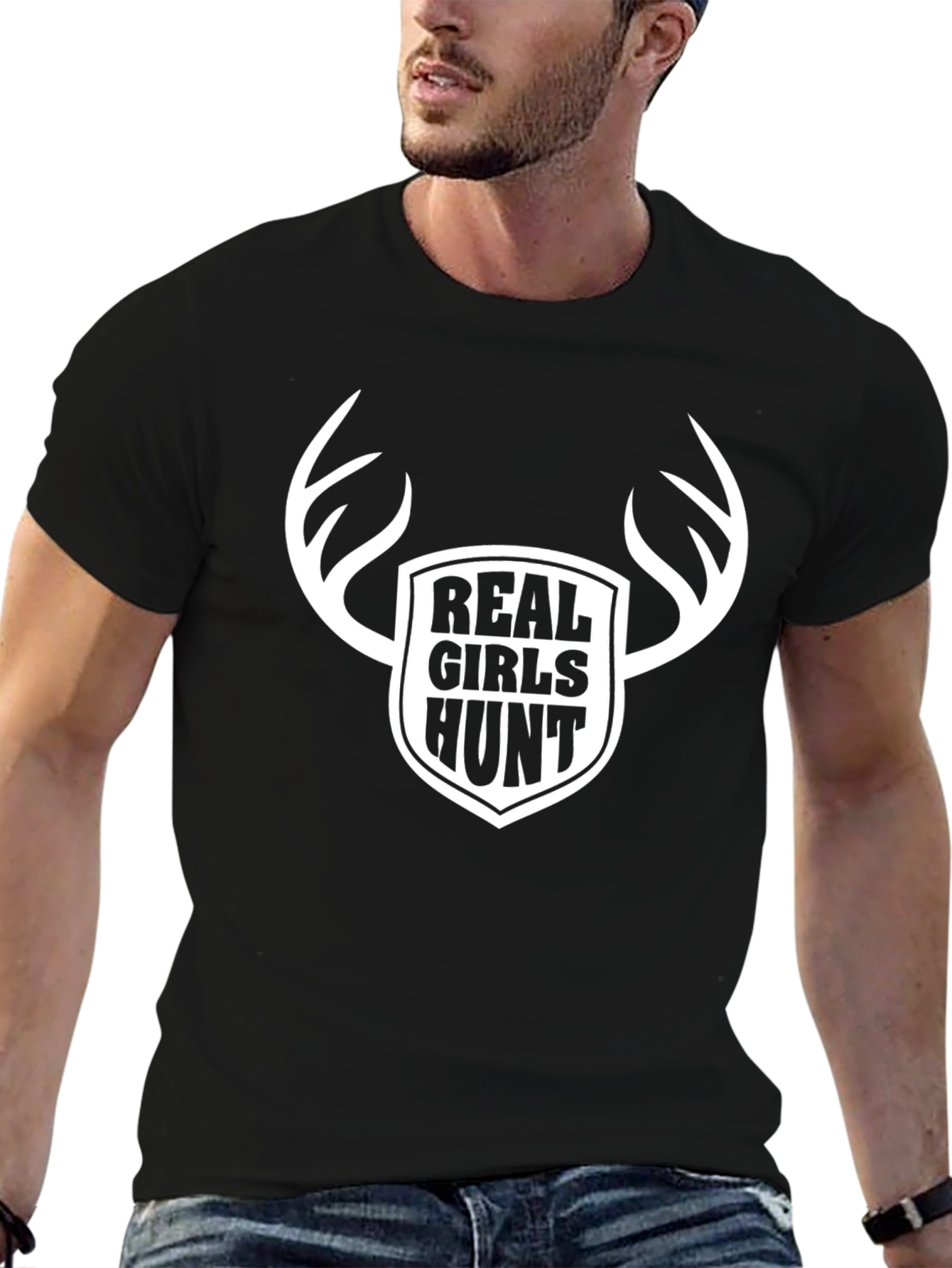 Real Girls Hunt Graphic Tee - Black