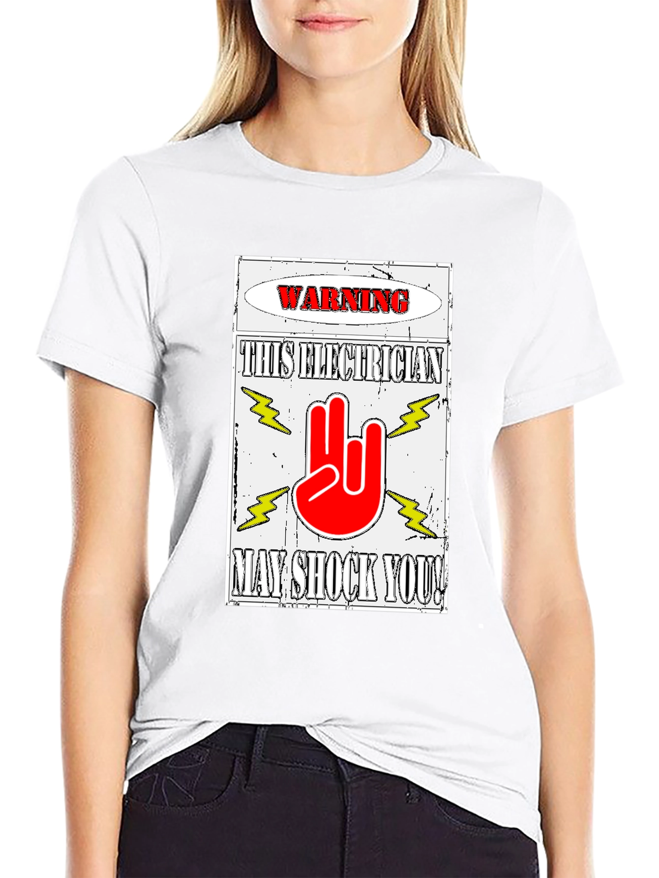 Electrician Warning T-Shirt - May Shock You
