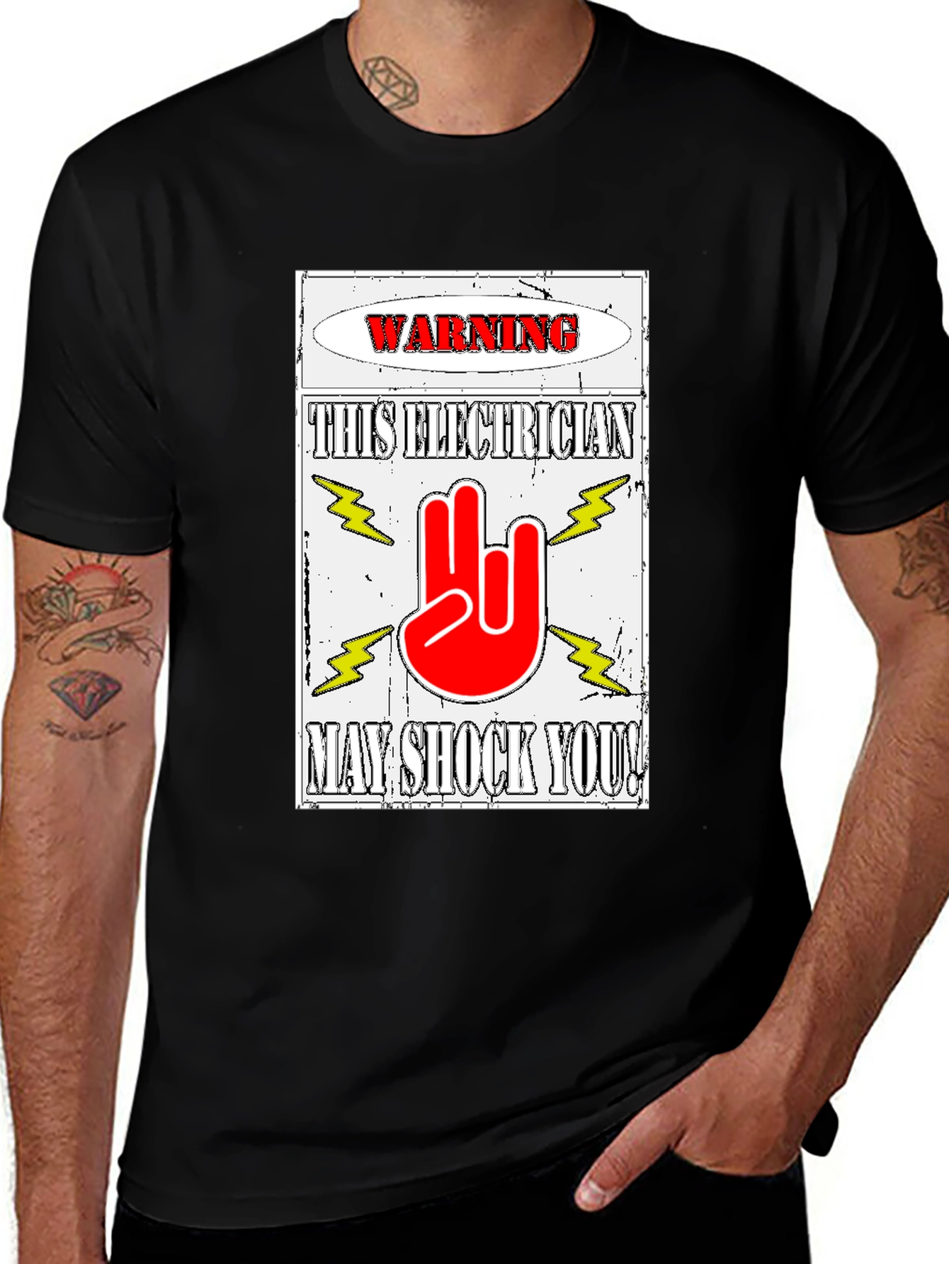 Electrician Warning T-Shirt - May Shock You