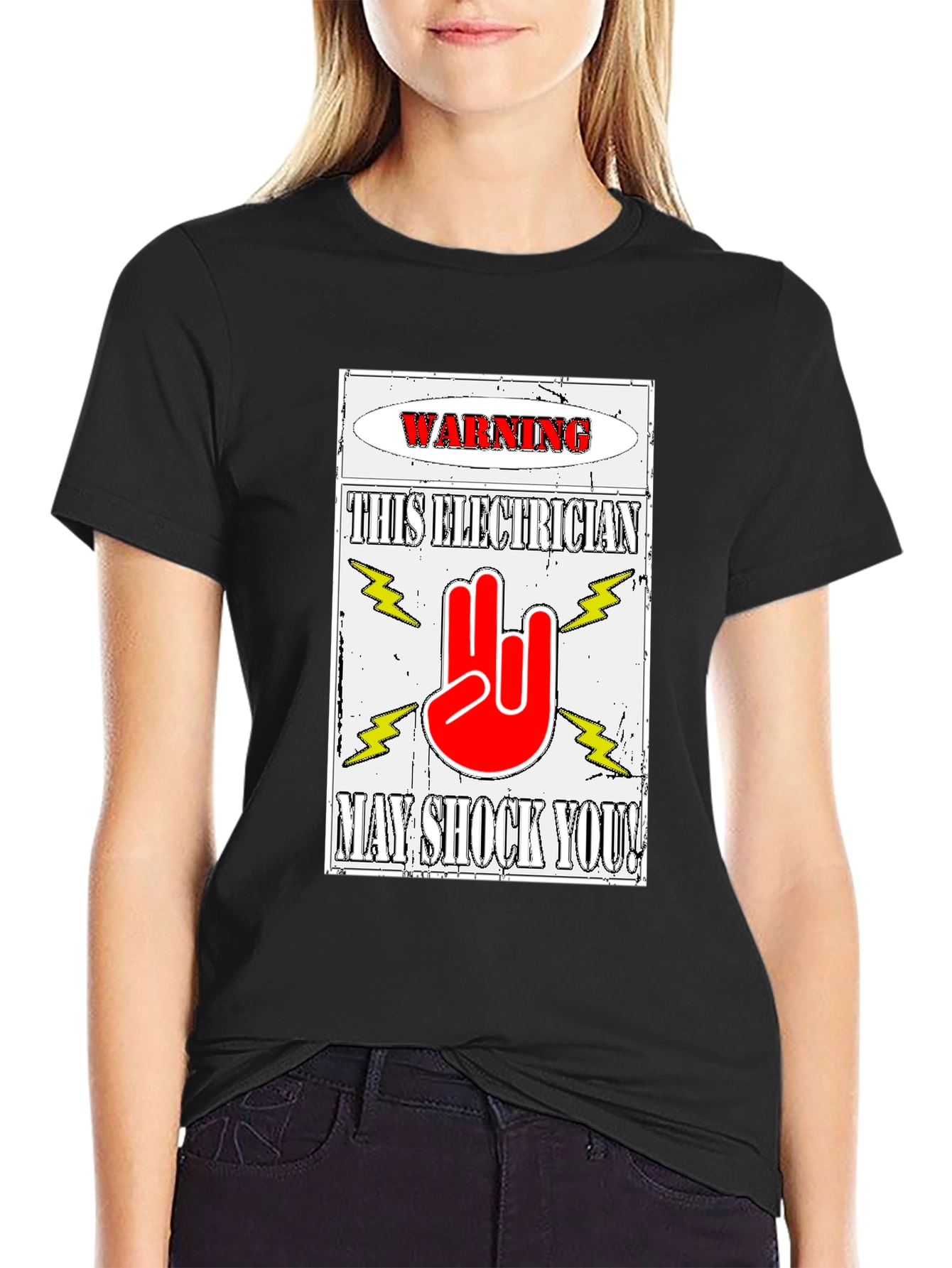 Electrician Warning T-Shirt - May Shock You