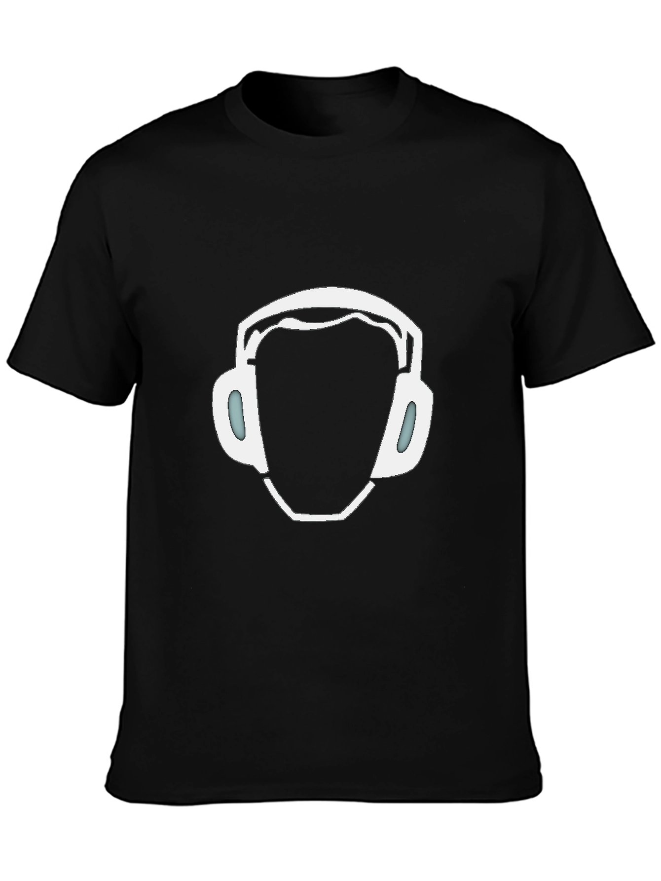 Cool Headphone Graphic Tee - Black Casual Style