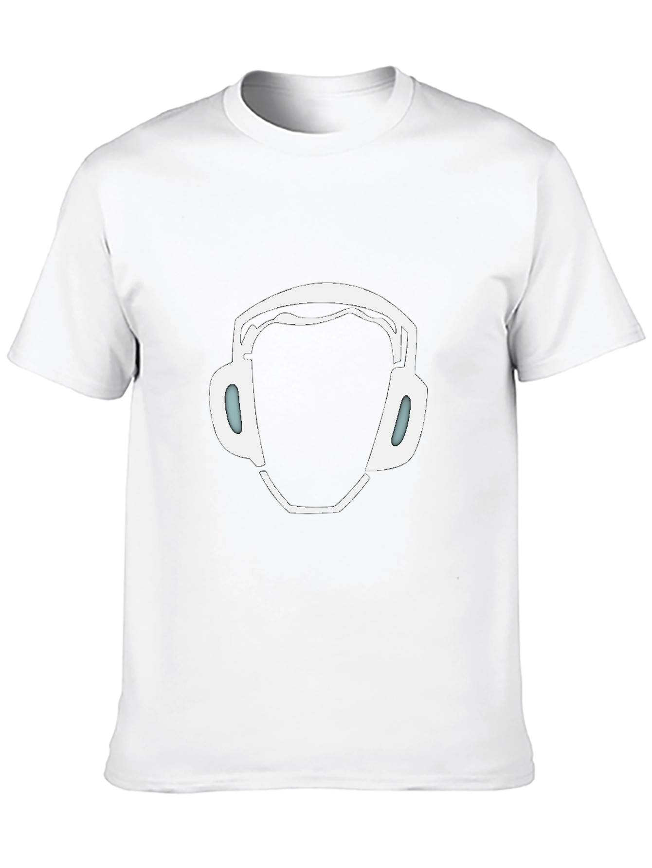 Cool Headphone Graphic Tee - Black Casual Style