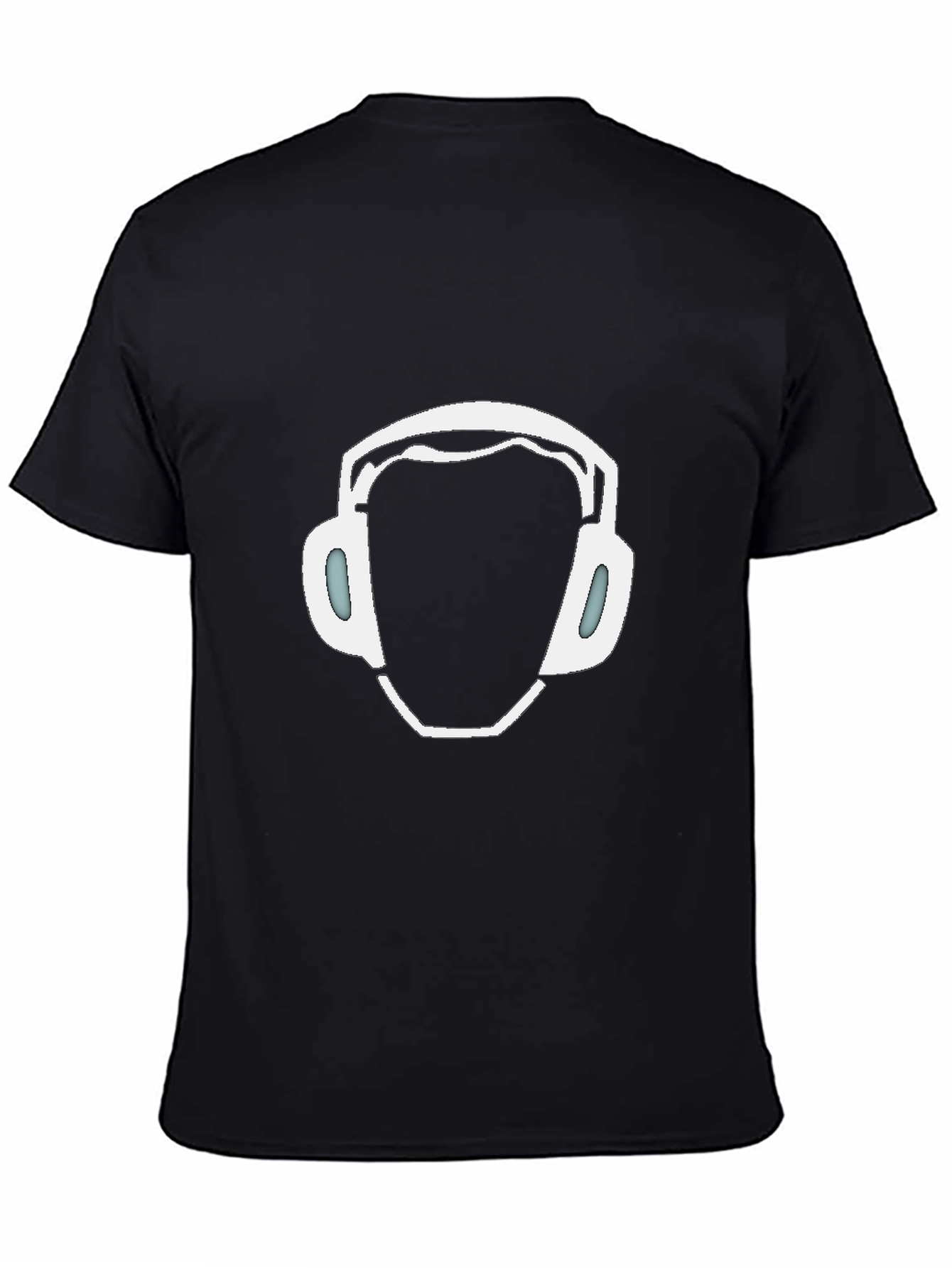 Cool Headphone Graphic Tee - Black Casual Style