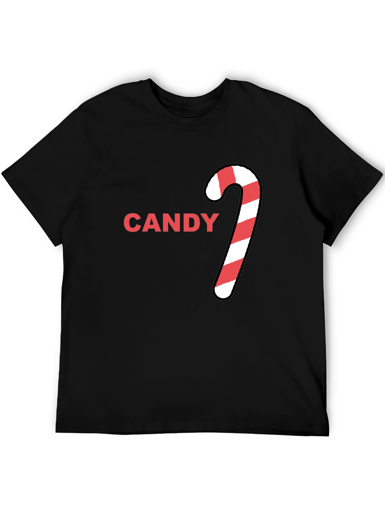 Candy Cane Graphic Tee - Holiday Festive Style