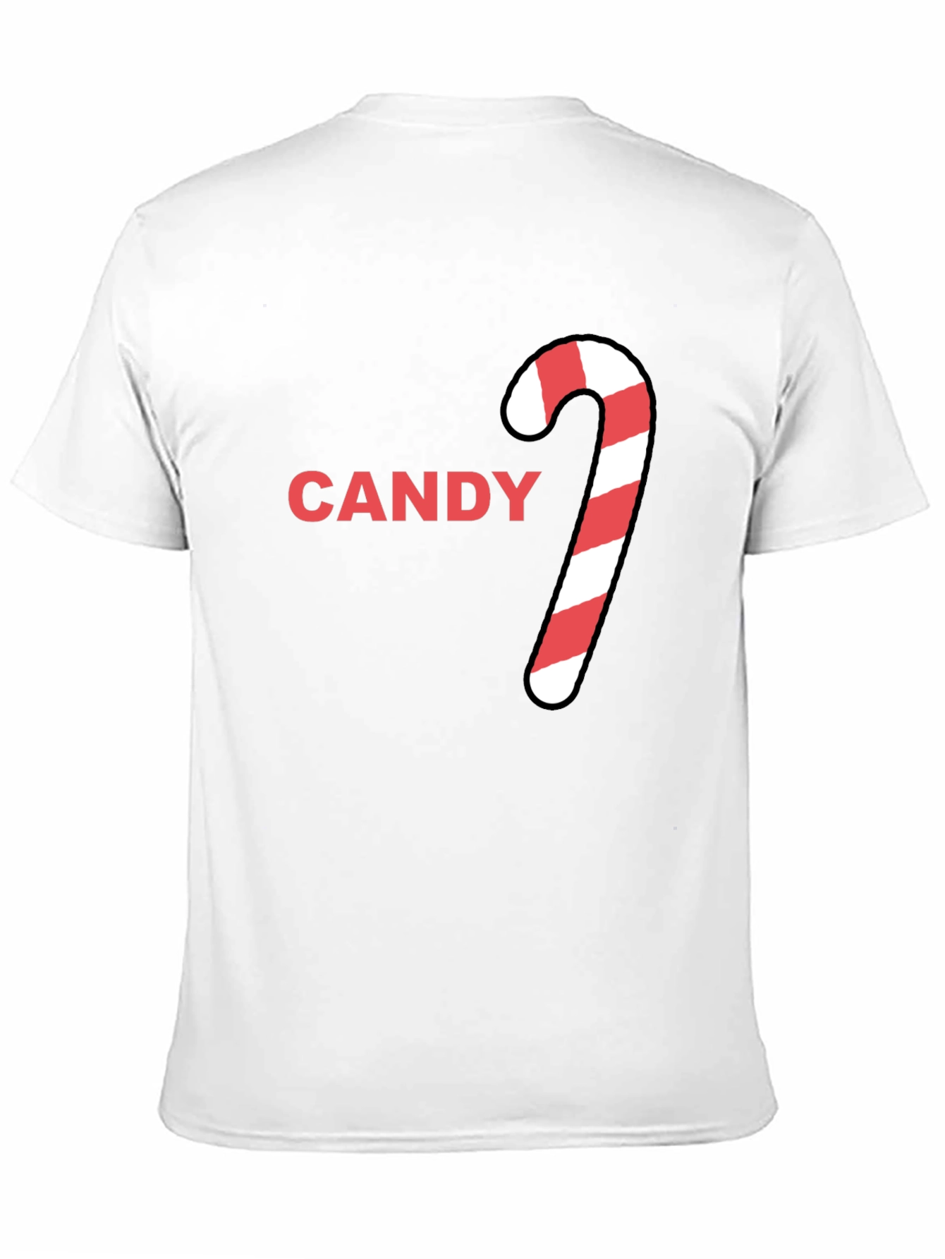 Candy Cane Graphic Tee - Holiday Festive Style