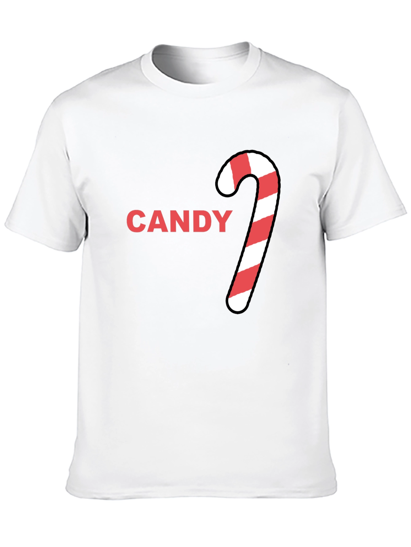 Candy Cane Graphic Tee - Holiday Festive Style