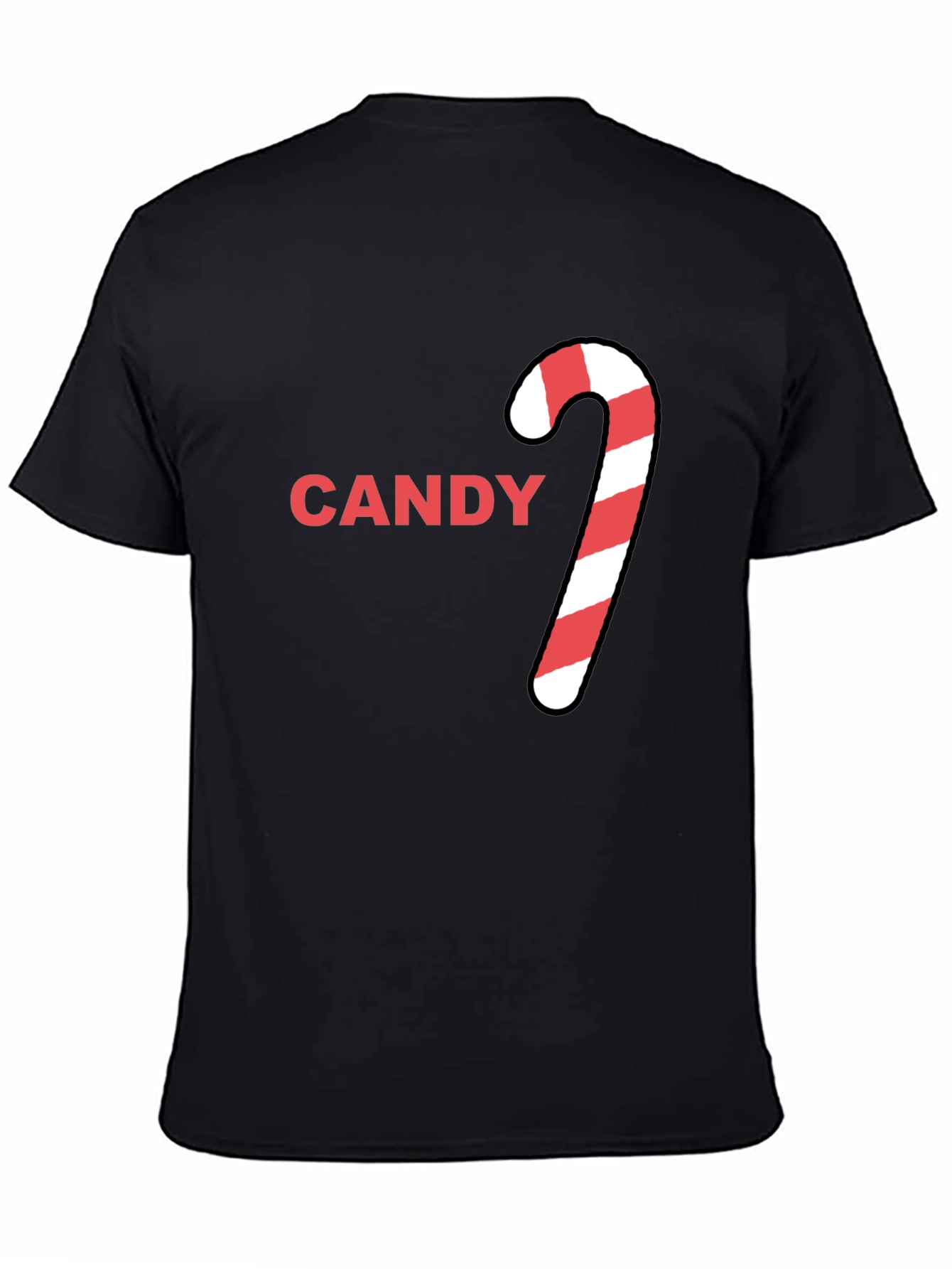 Candy Cane Graphic Tee - Holiday Festive Style