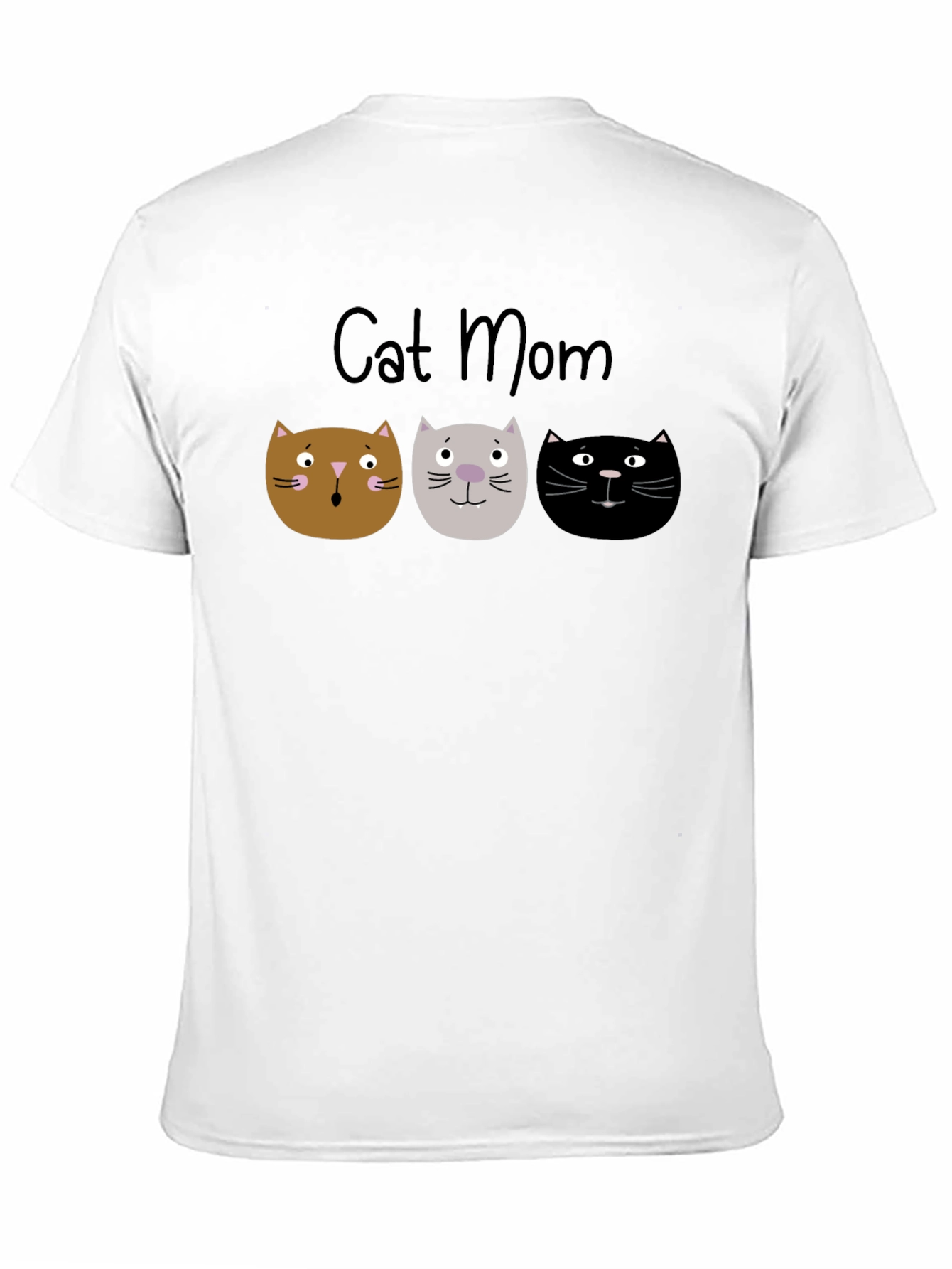 Cat Mom T-Shirt - Cute Cat Face Design