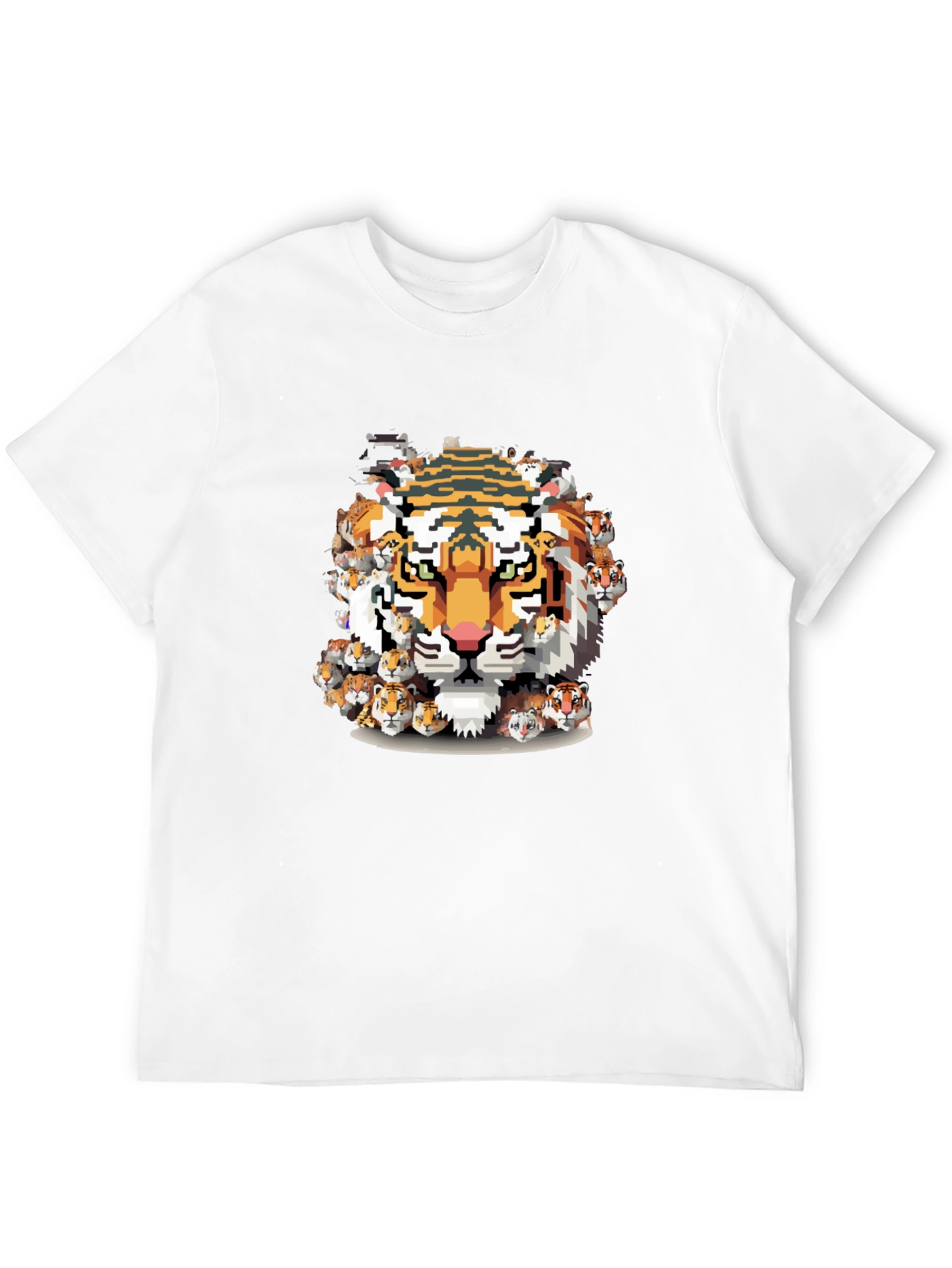 Pixel Tiger Graphic Tee - Cool & Unique Design