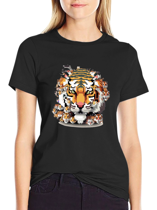 Pixel Tiger Graphic Tee - Cool & Unique Design