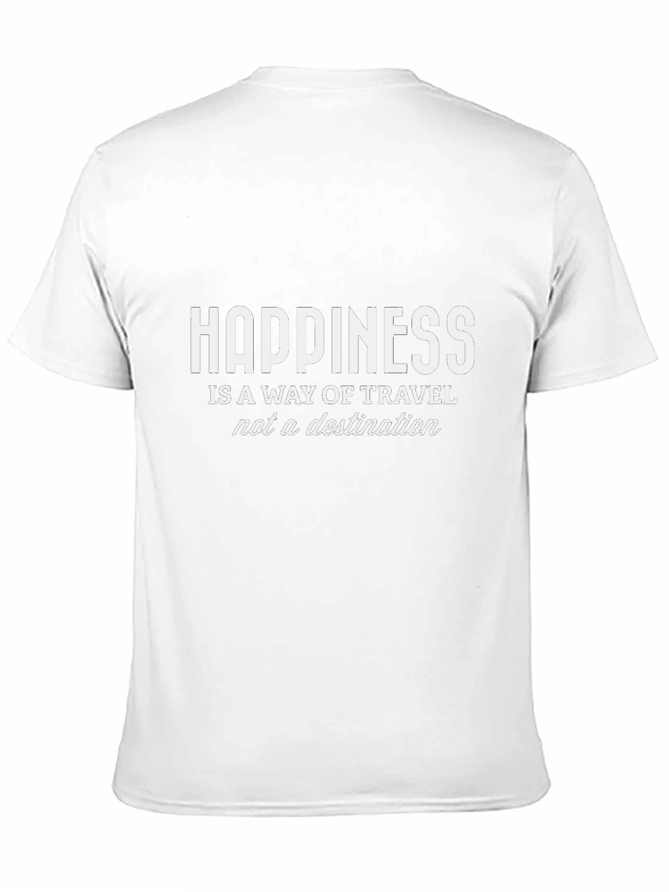 Happiness Travel Graphic T-Shirt - Black