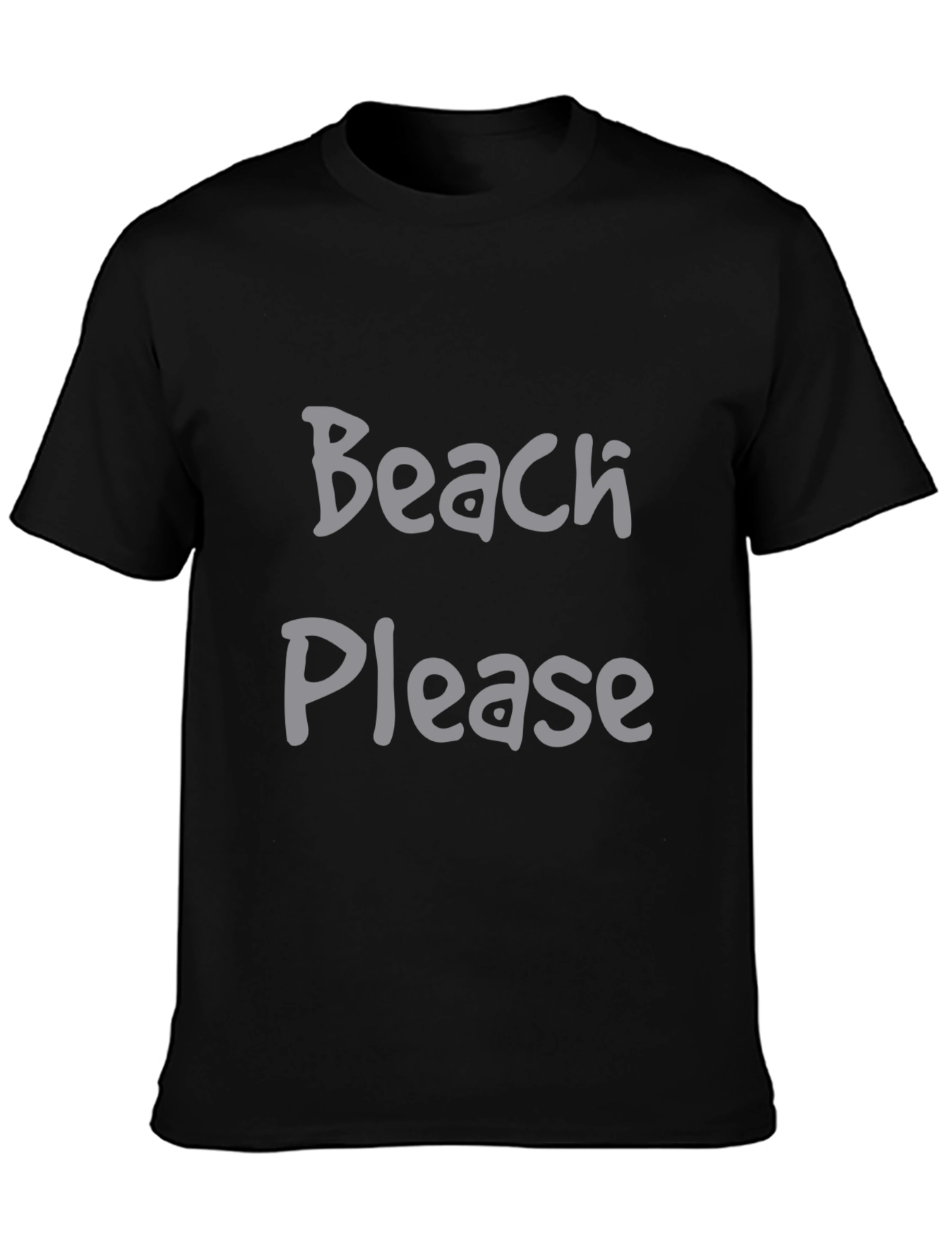 Beach Please Black Graphic Tee