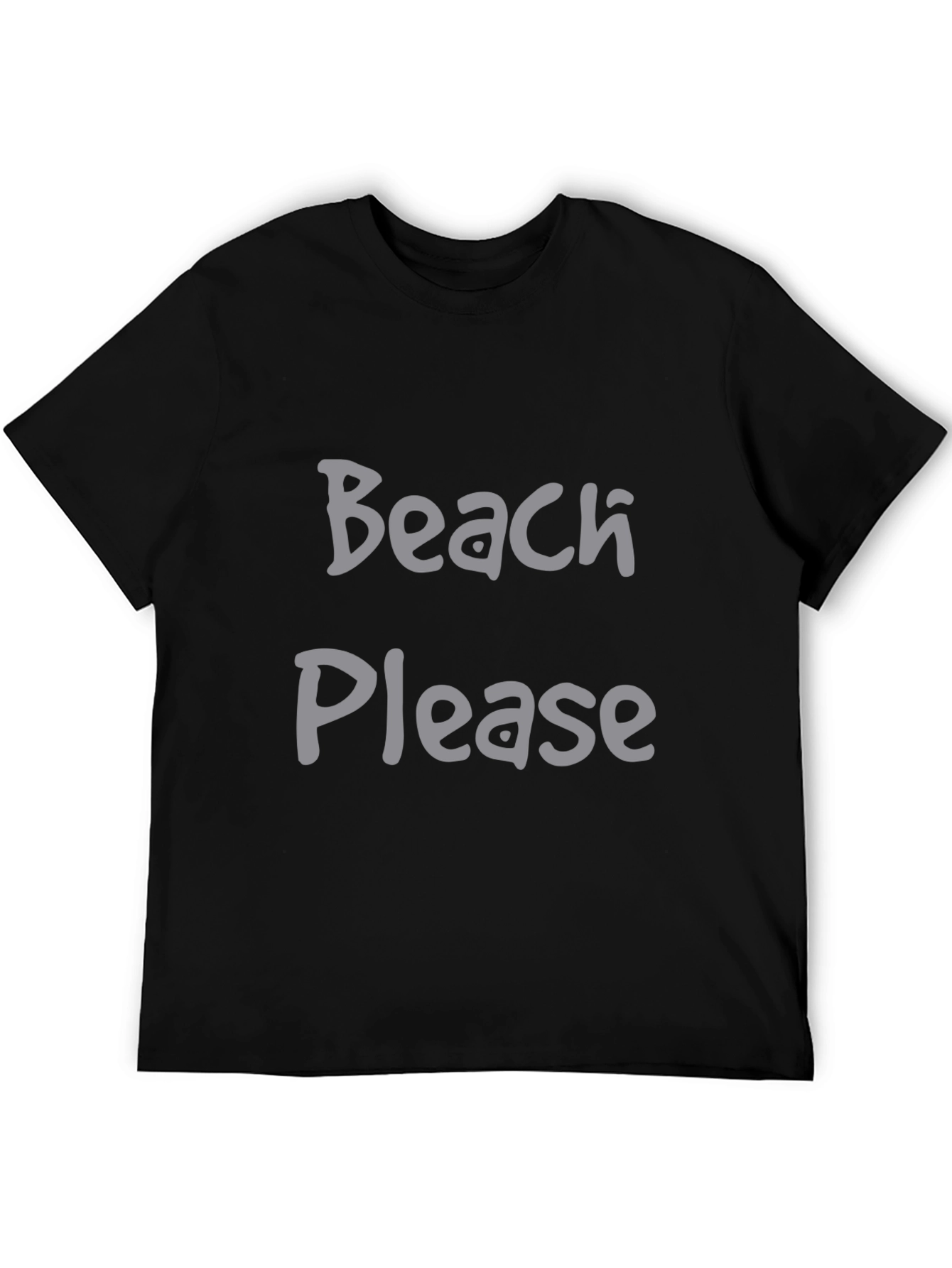 Beach Please Black Graphic Tee