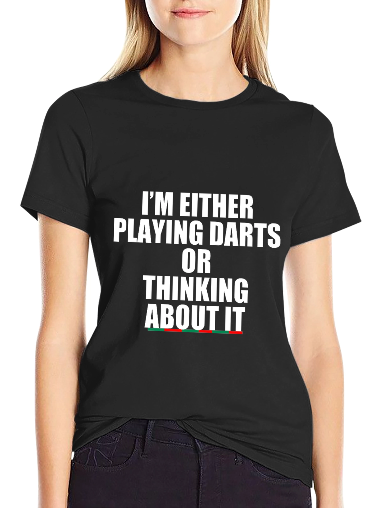 Darts Player Black Graphic Tee