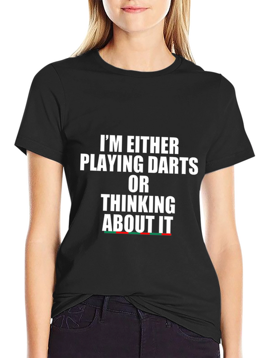 Darts Player Black Graphic Tee