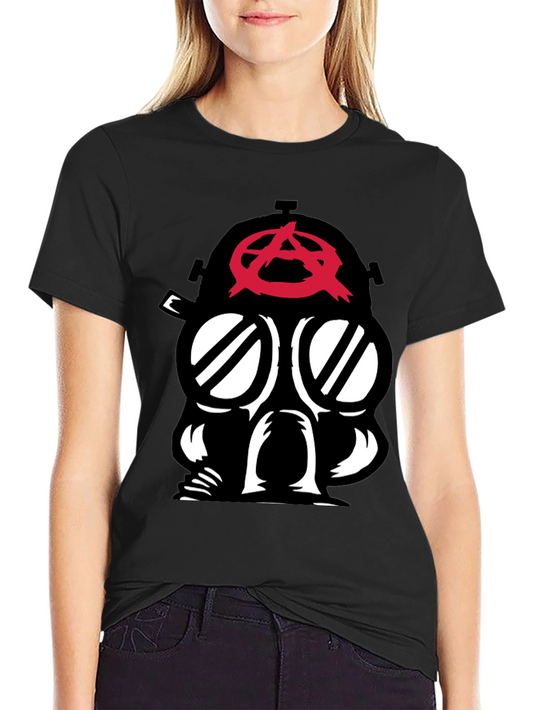 Anarchy Gas Mask Graphic Tee - Bold Statement