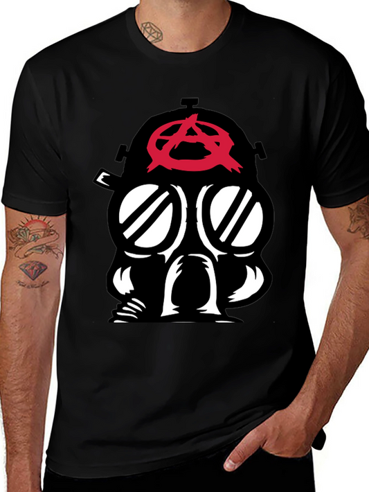 Anarchy Gas Mask Graphic Tee - Bold Statement