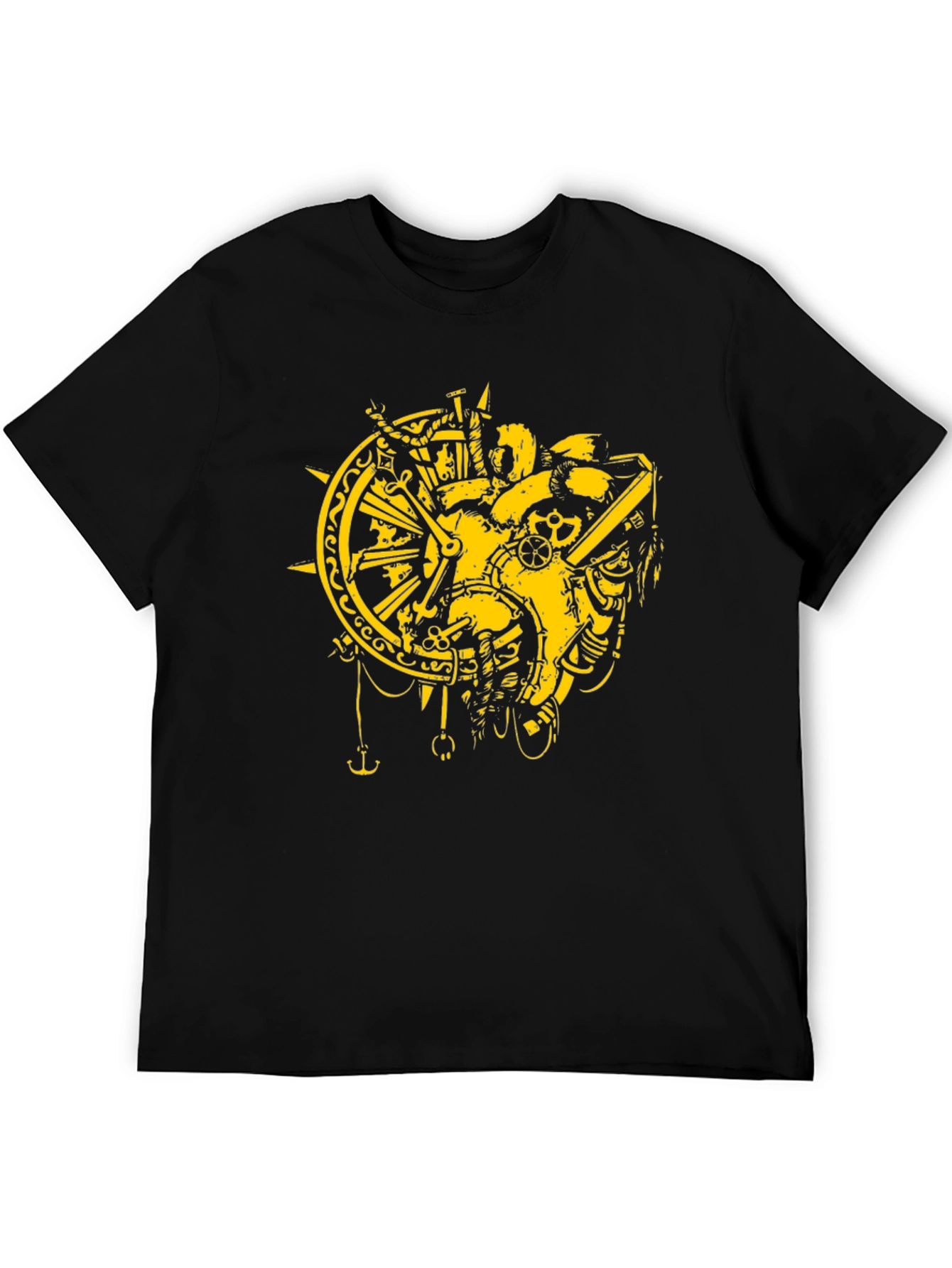 Steampunk Heart T-Shirt - Gear & Compass Design