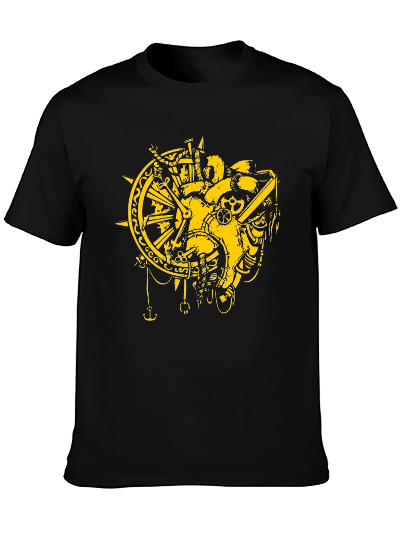 Steampunk Heart T-Shirt - Gear & Compass Design