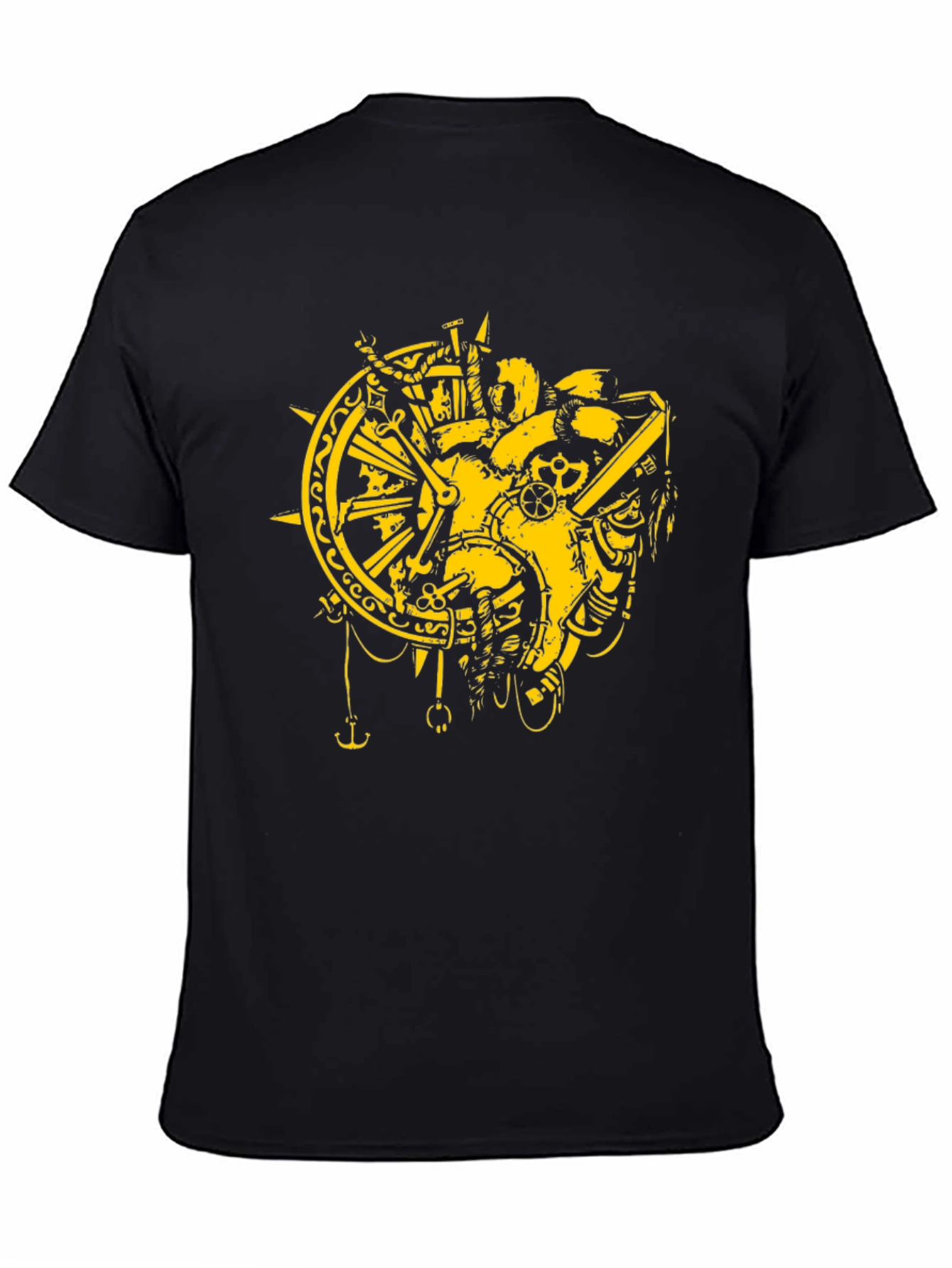 Steampunk Heart T-Shirt - Gear & Compass Design
