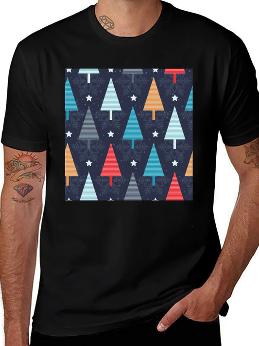Festive Holiday Tree Pattern T-Shirt