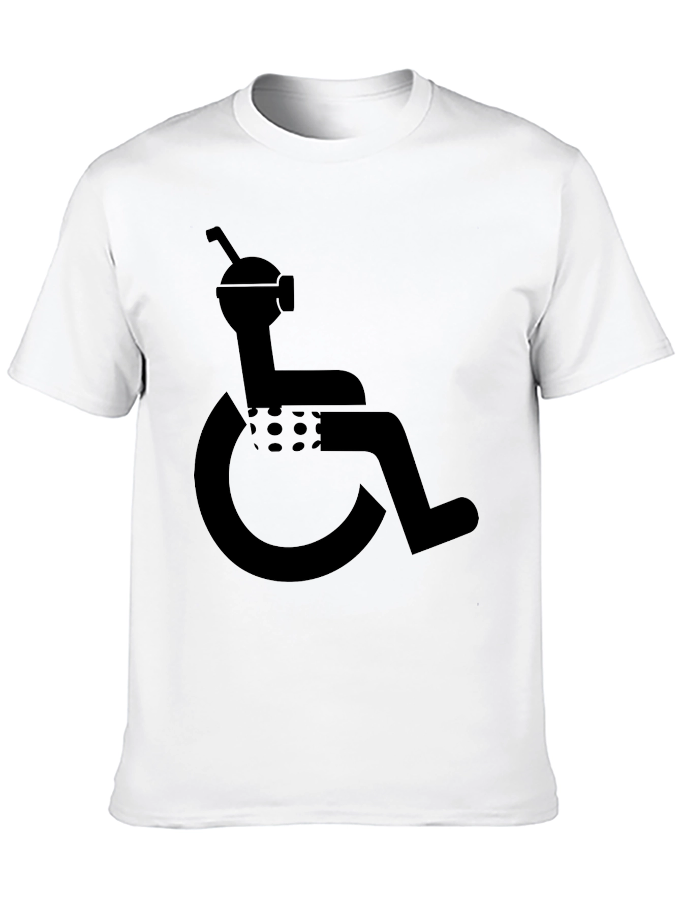 Humorous Wheelchair User Graphic T-Shirt