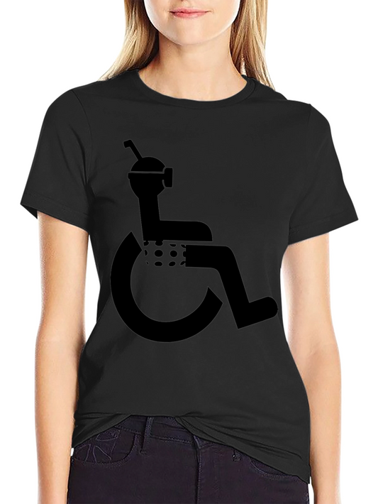 Humorous Wheelchair User Graphic T-Shirt