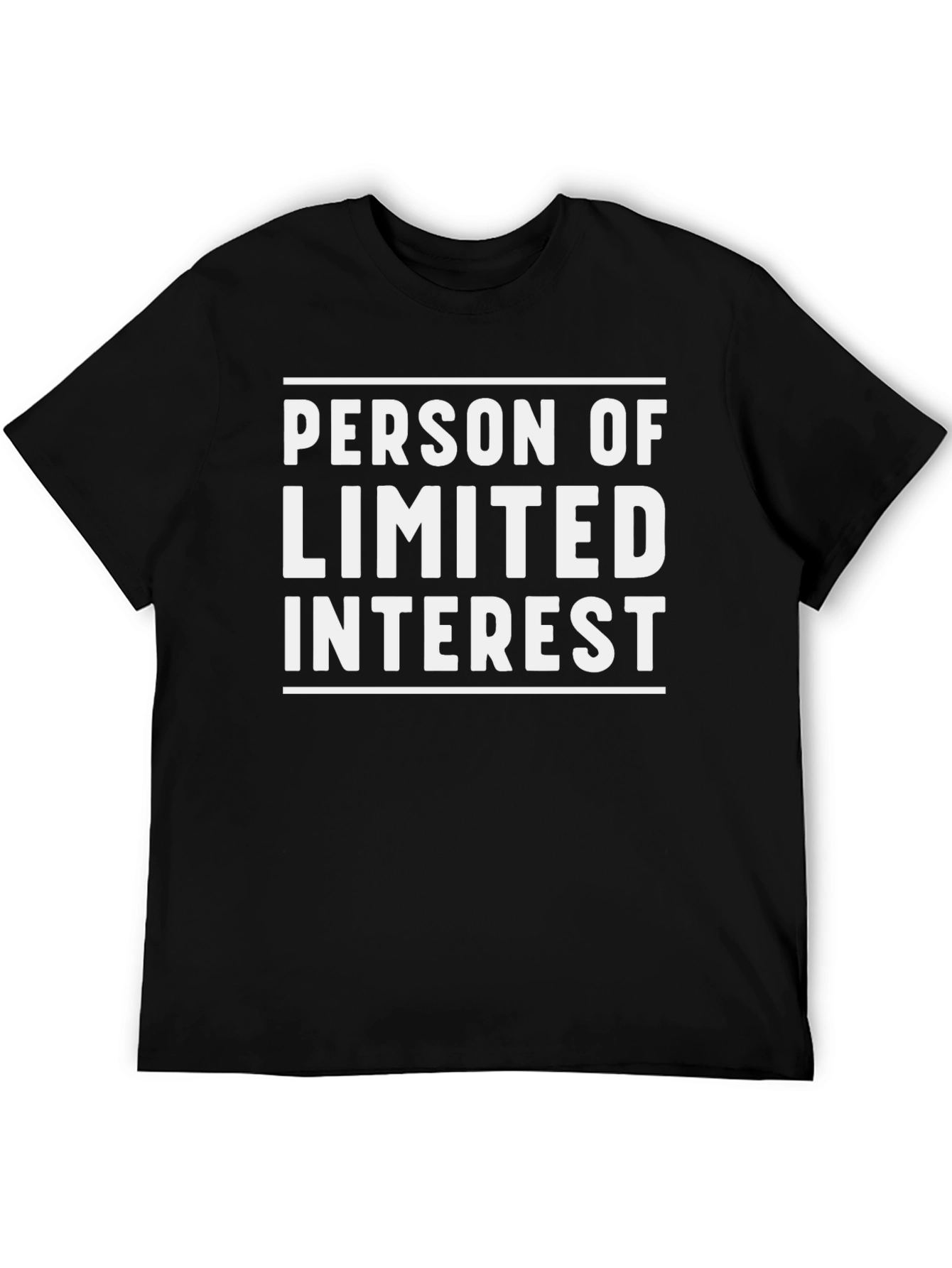 Limited Interest Graphic Tee - Black Cotton Casual Shirt