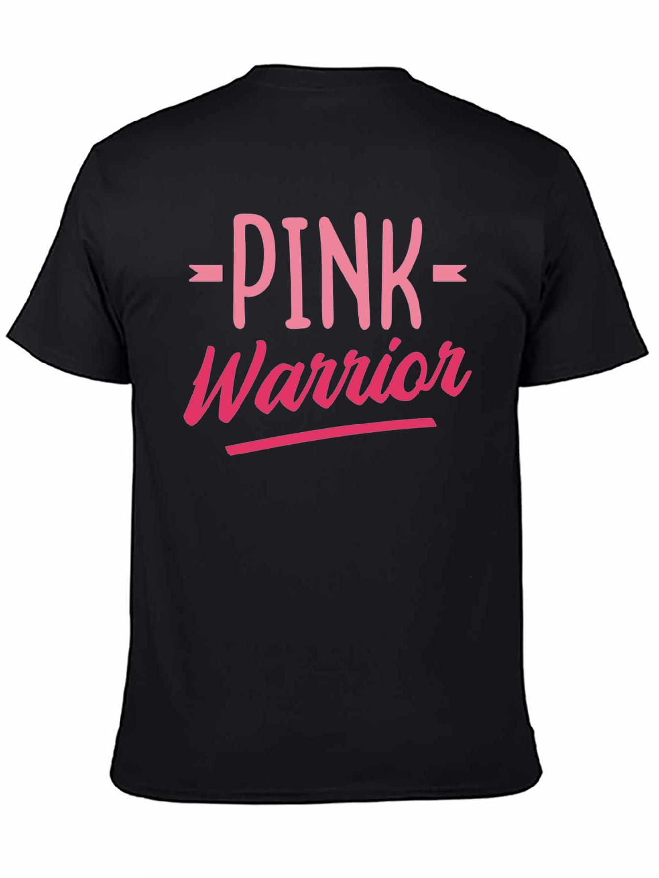Pink Warrior Black T-Shirt - Breast Cancer Awareness