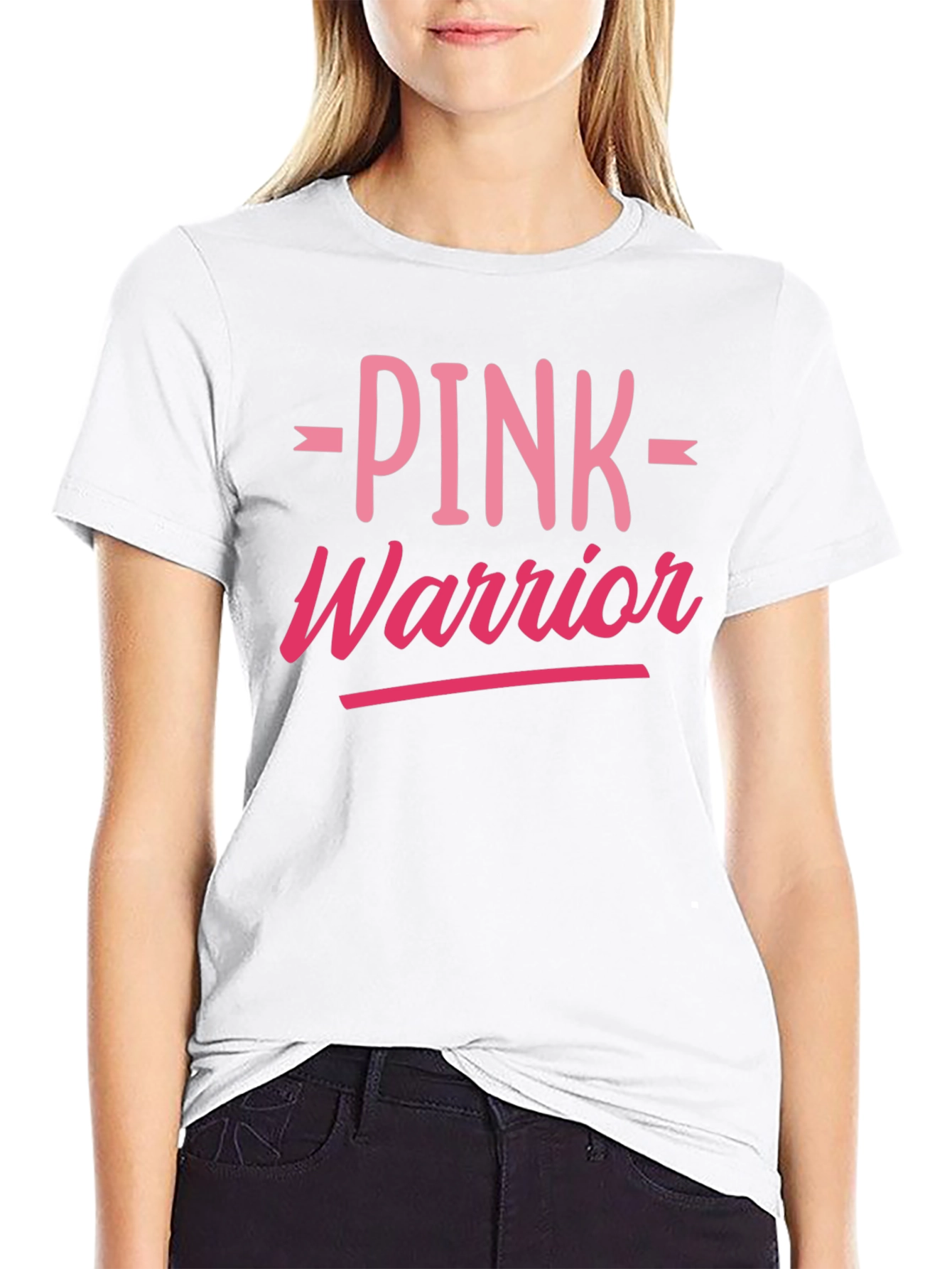 Pink Warrior Black T-Shirt - Breast Cancer Awareness