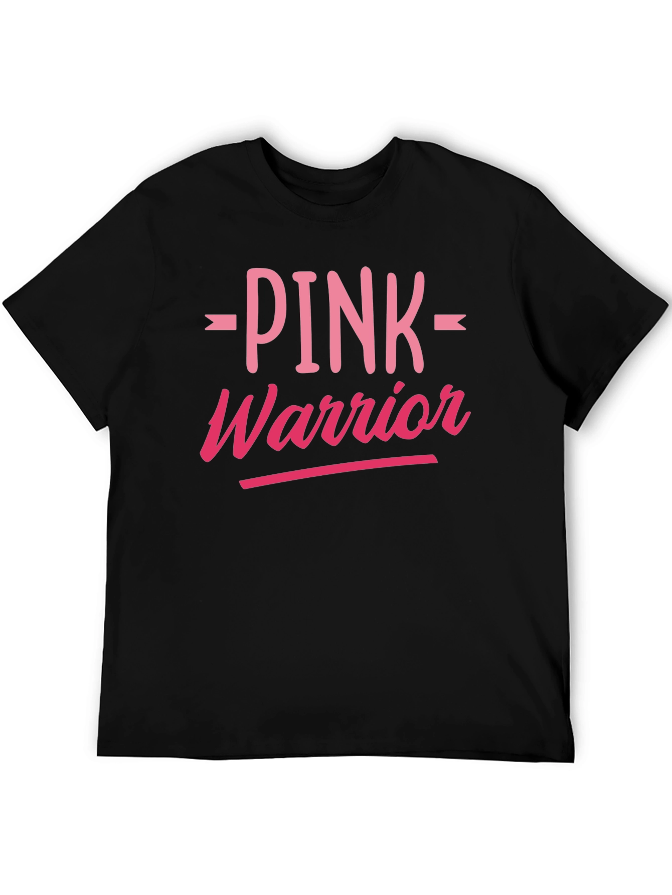 Pink Warrior Black T-Shirt - Breast Cancer Awareness