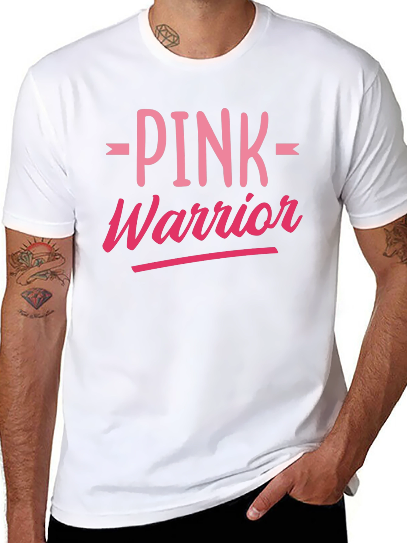 Pink Warrior Black T-Shirt - Breast Cancer Awareness