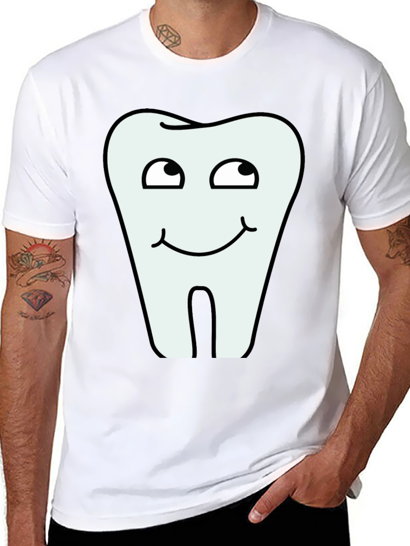Funny Tooth Graphic T-Shirt - Novelty Dentist Tee