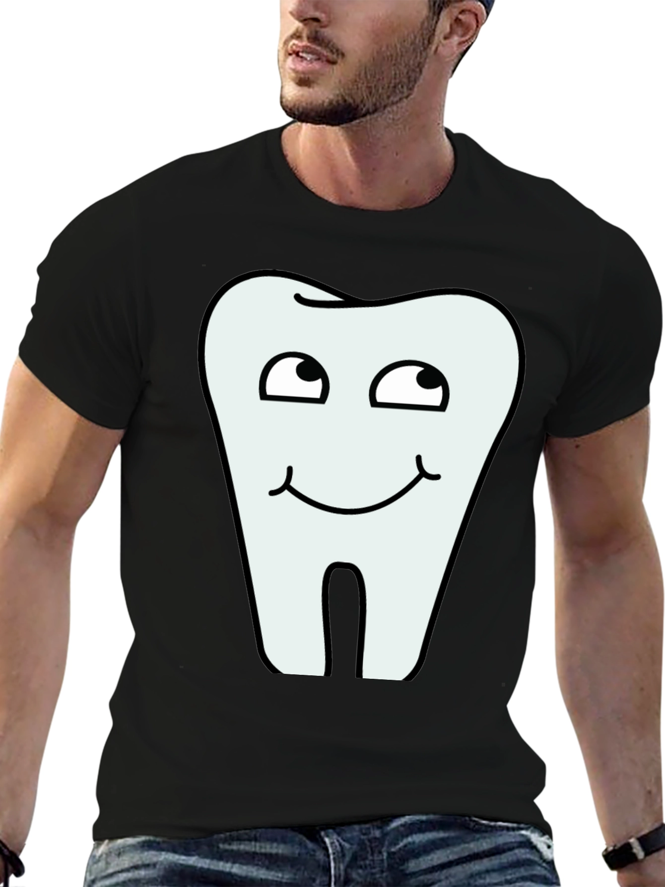 Funny Tooth Graphic T-Shirt - Novelty Dentist Tee
