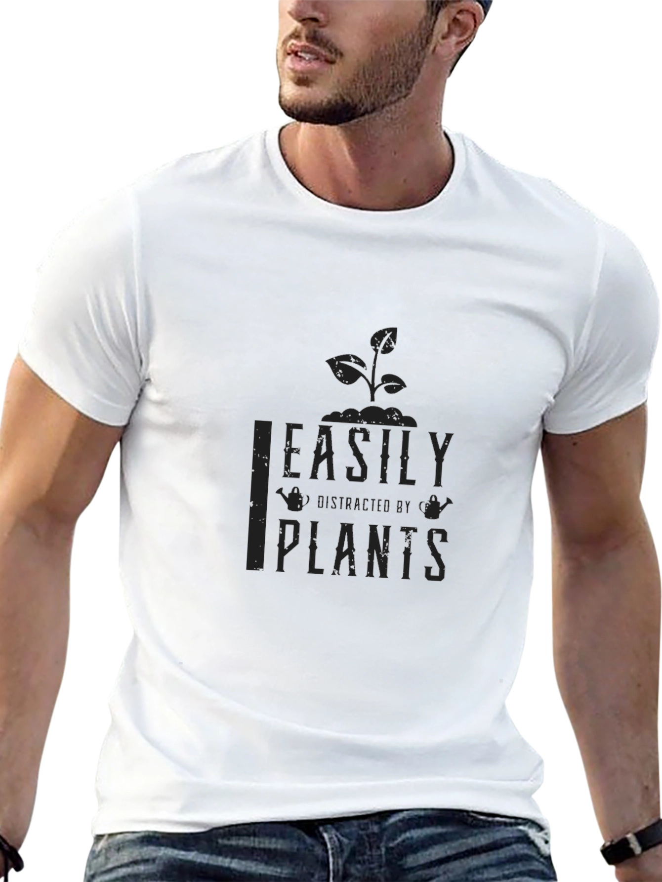 Easily Distracted By Plants Graphic T-Shirt