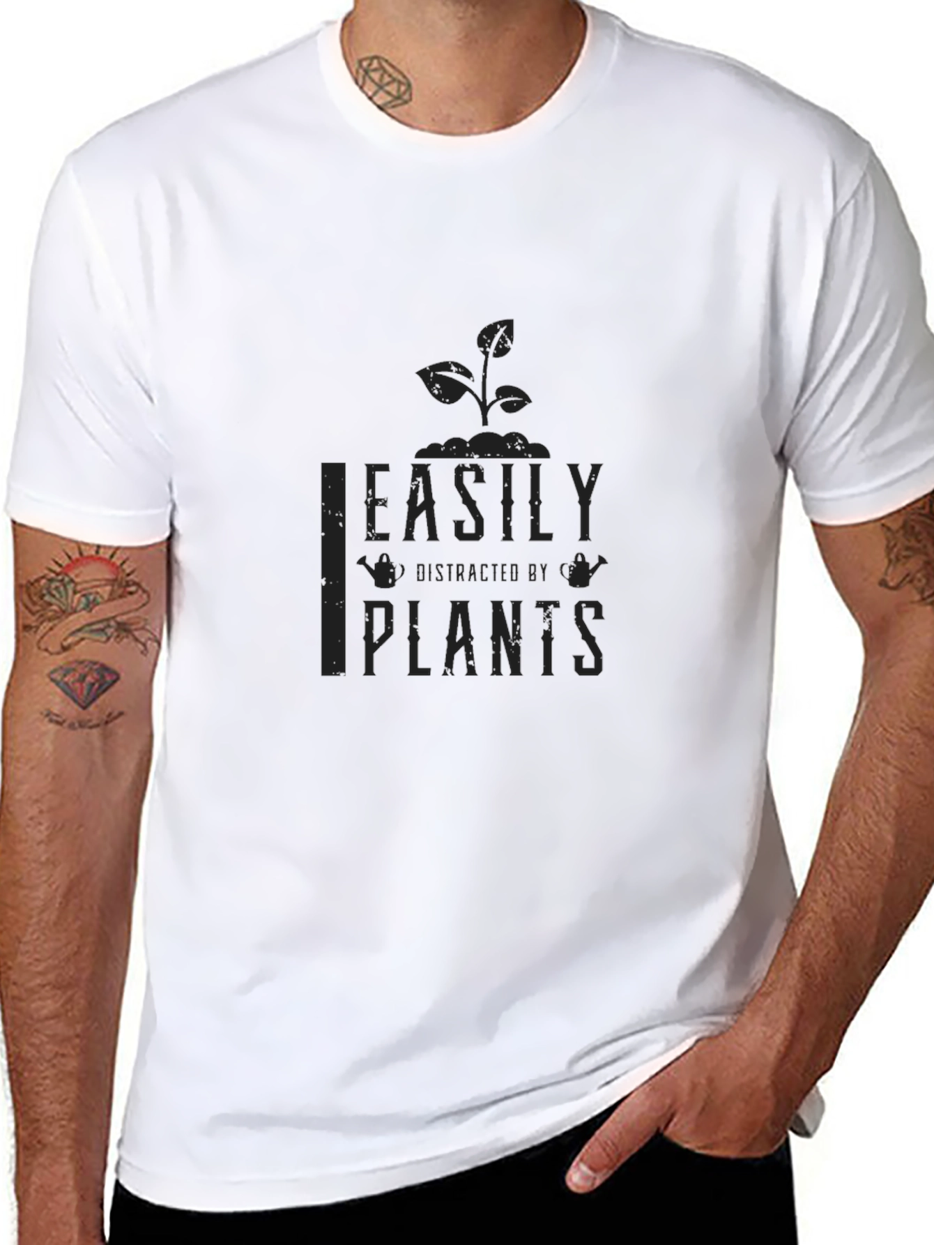 Easily Distracted By Plants Graphic T-Shirt