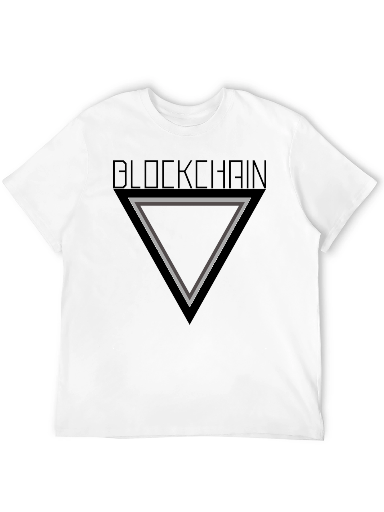 Blockchain Triangle Graphic T-Shirt - Modern Tech Style