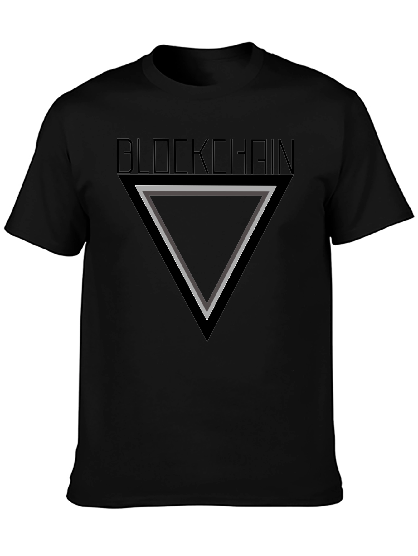 Blockchain Triangle Graphic T-Shirt - Modern Tech Style