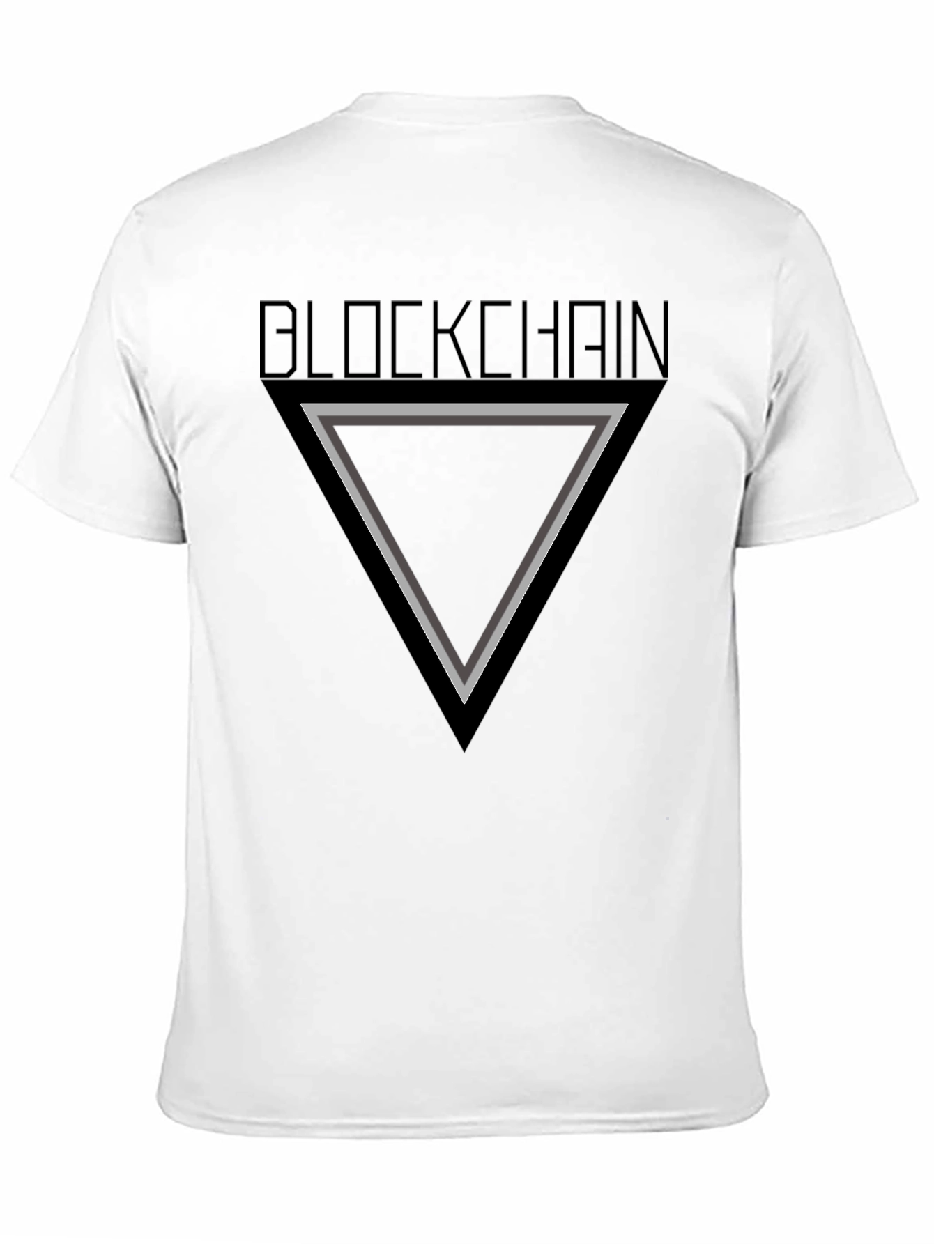 Blockchain Triangle Graphic T-Shirt - Modern Tech Style