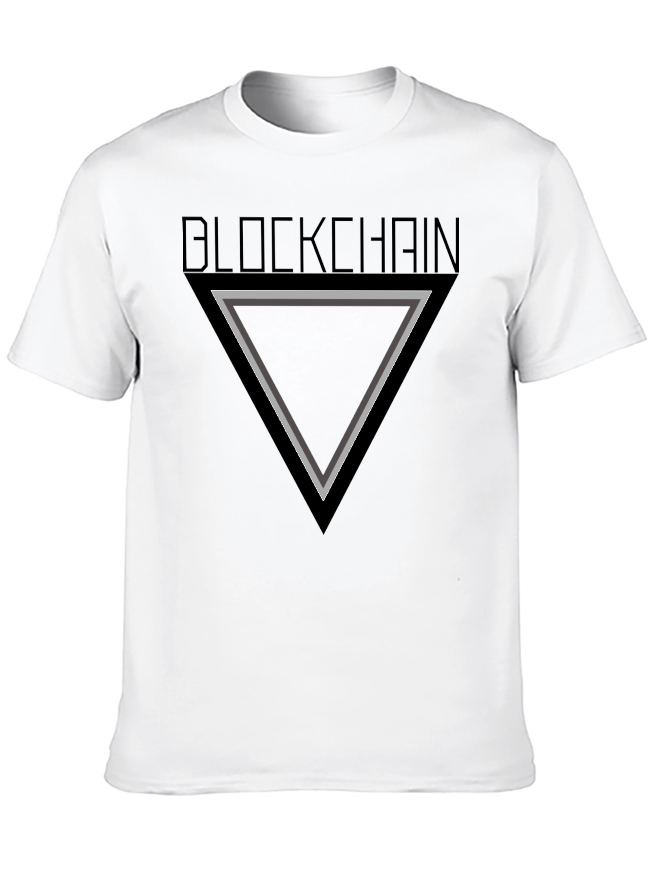 Blockchain Triangle Graphic T-Shirt - Modern Tech Style