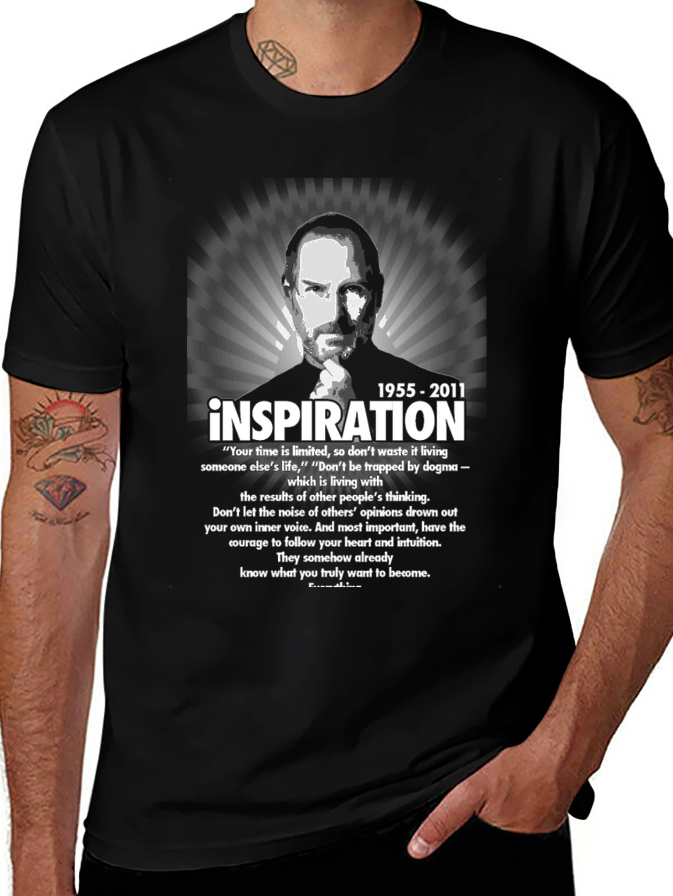 Steve Jobs Inspiration T-Shirt Black