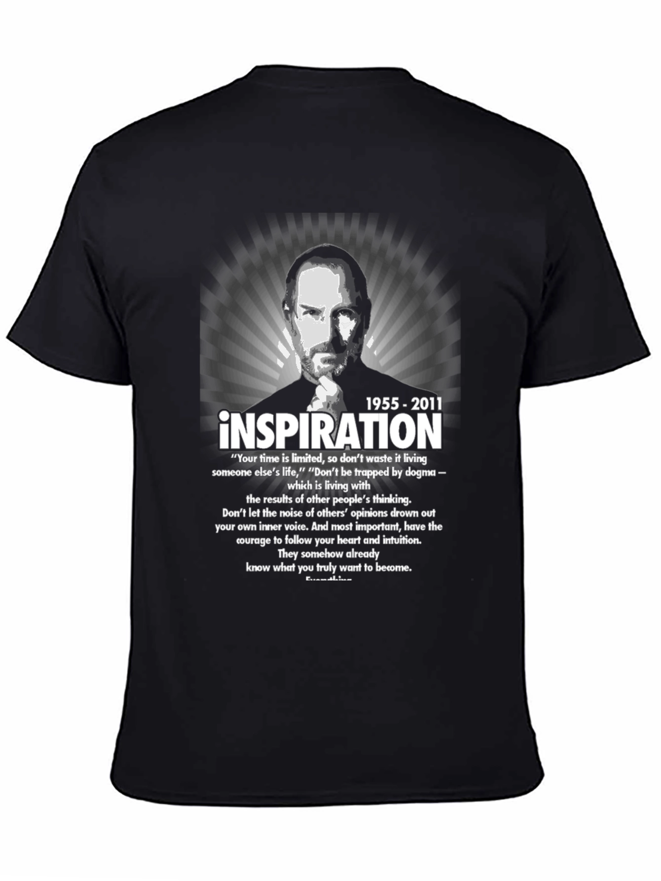 Steve Jobs Inspiration T-Shirt Black