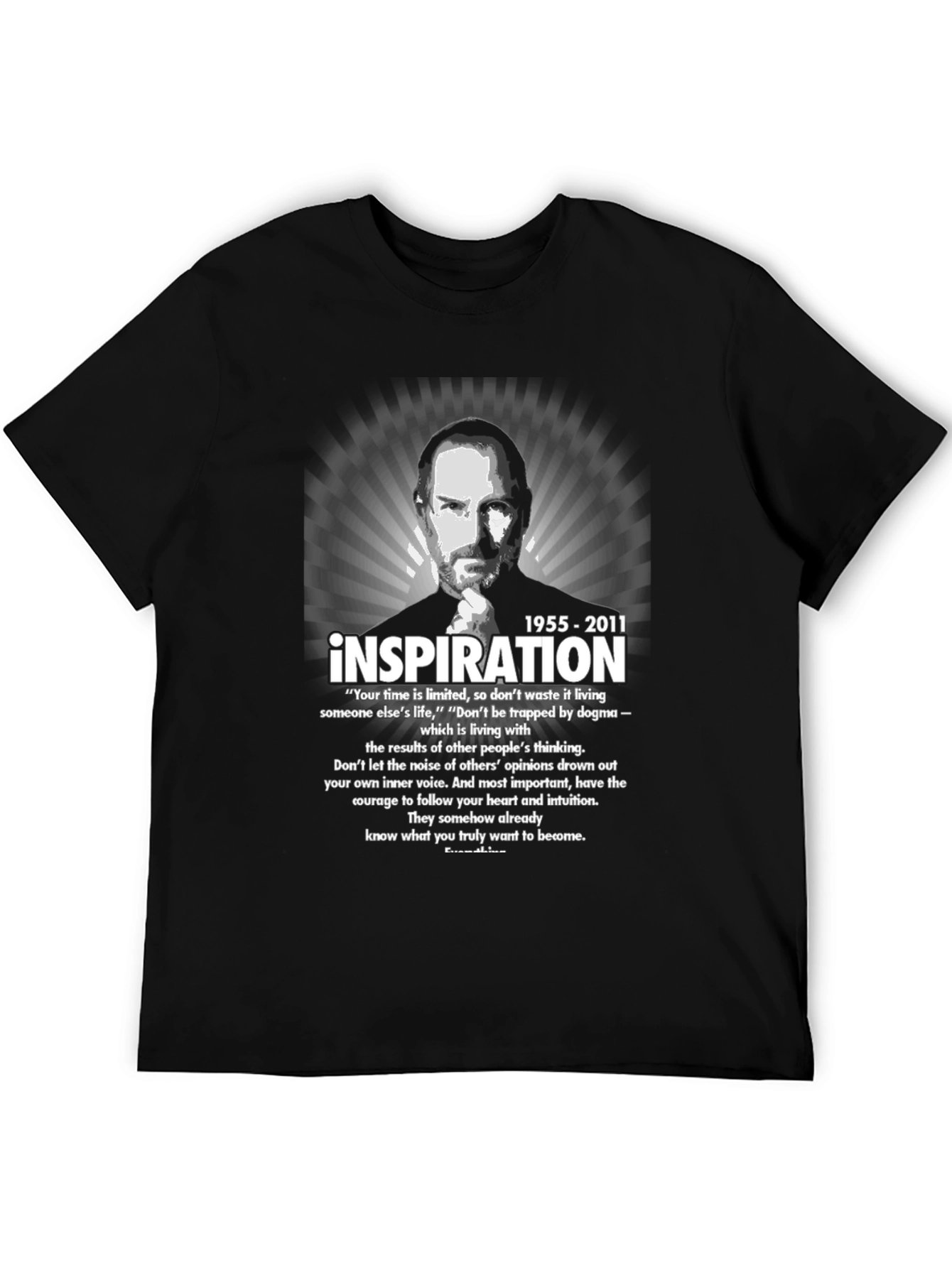 Steve Jobs Inspiration T-Shirt Black