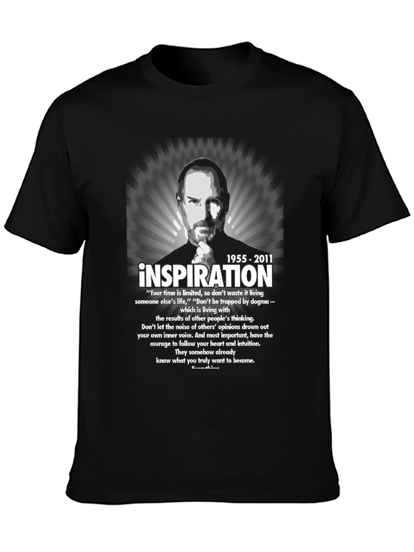 Steve Jobs Inspiration T-Shirt Black