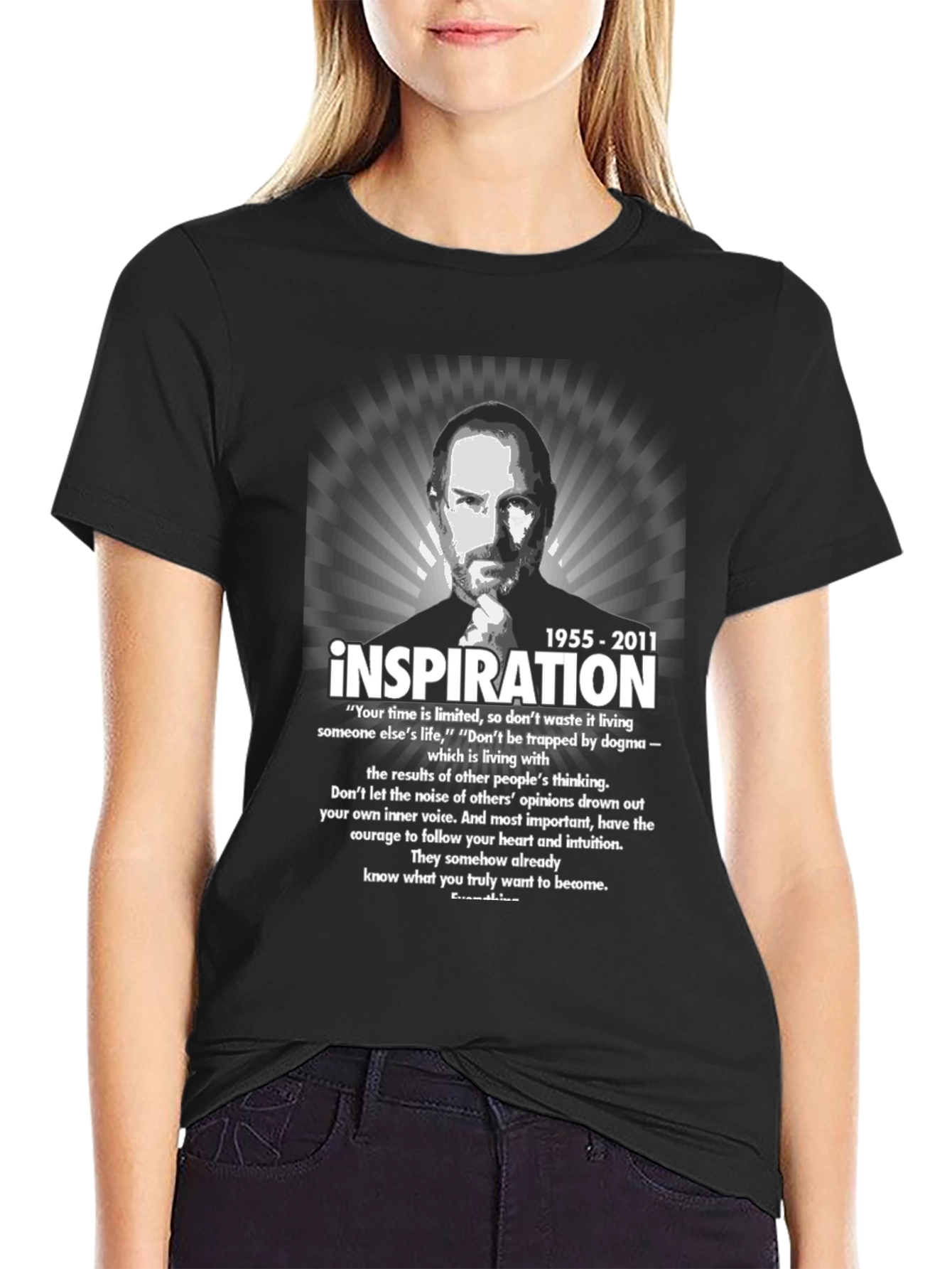Steve Jobs Inspiration T-Shirt Black