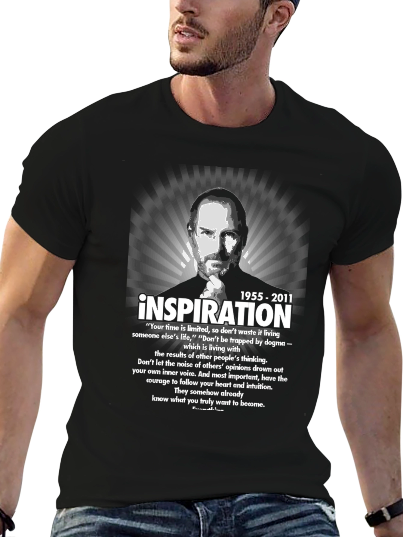 Steve Jobs Inspiration T-Shirt Black