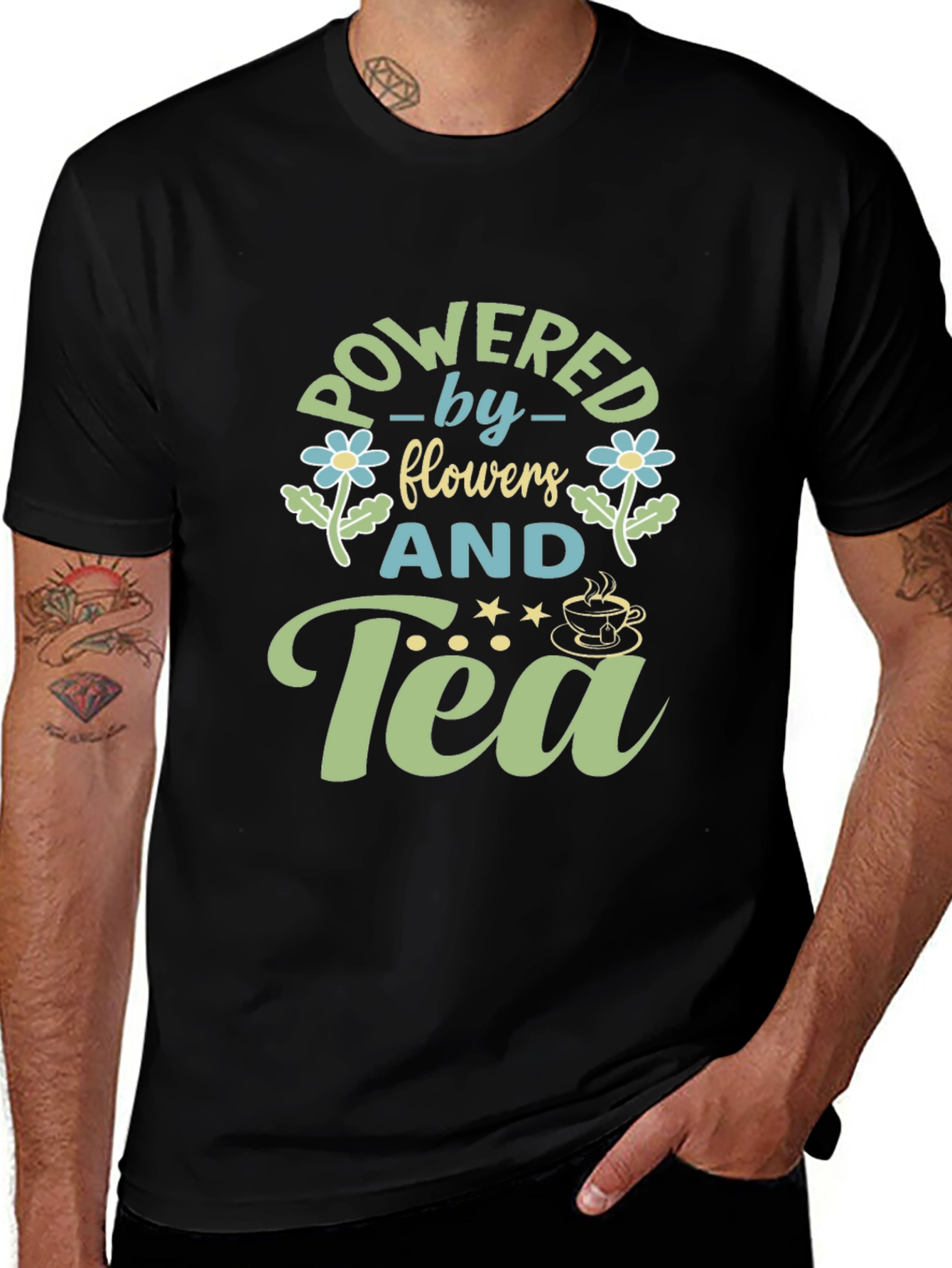 Powered by Flowers and Tea T-Shirt